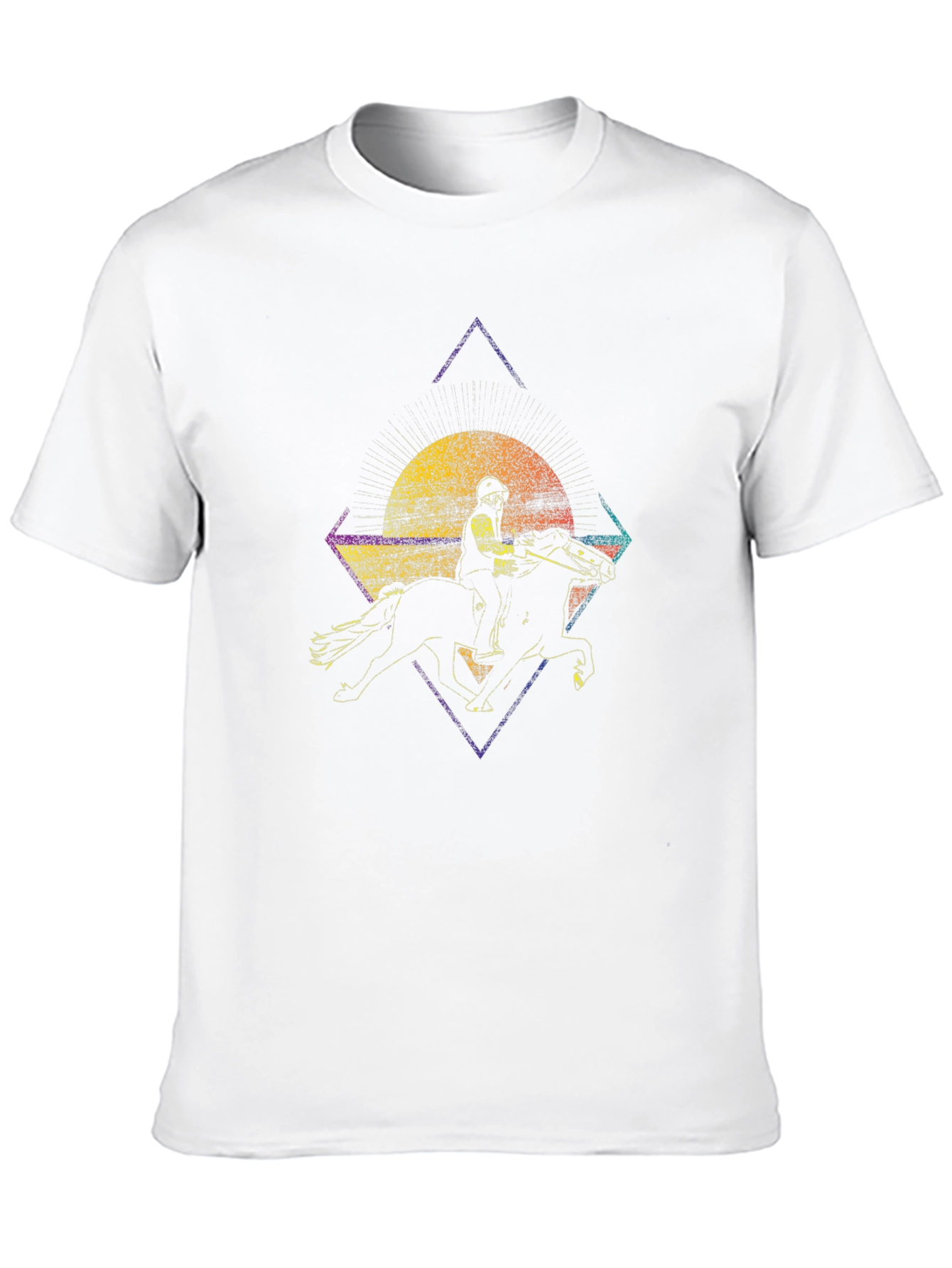 Retro Horse Rider Graphic T-Shirt