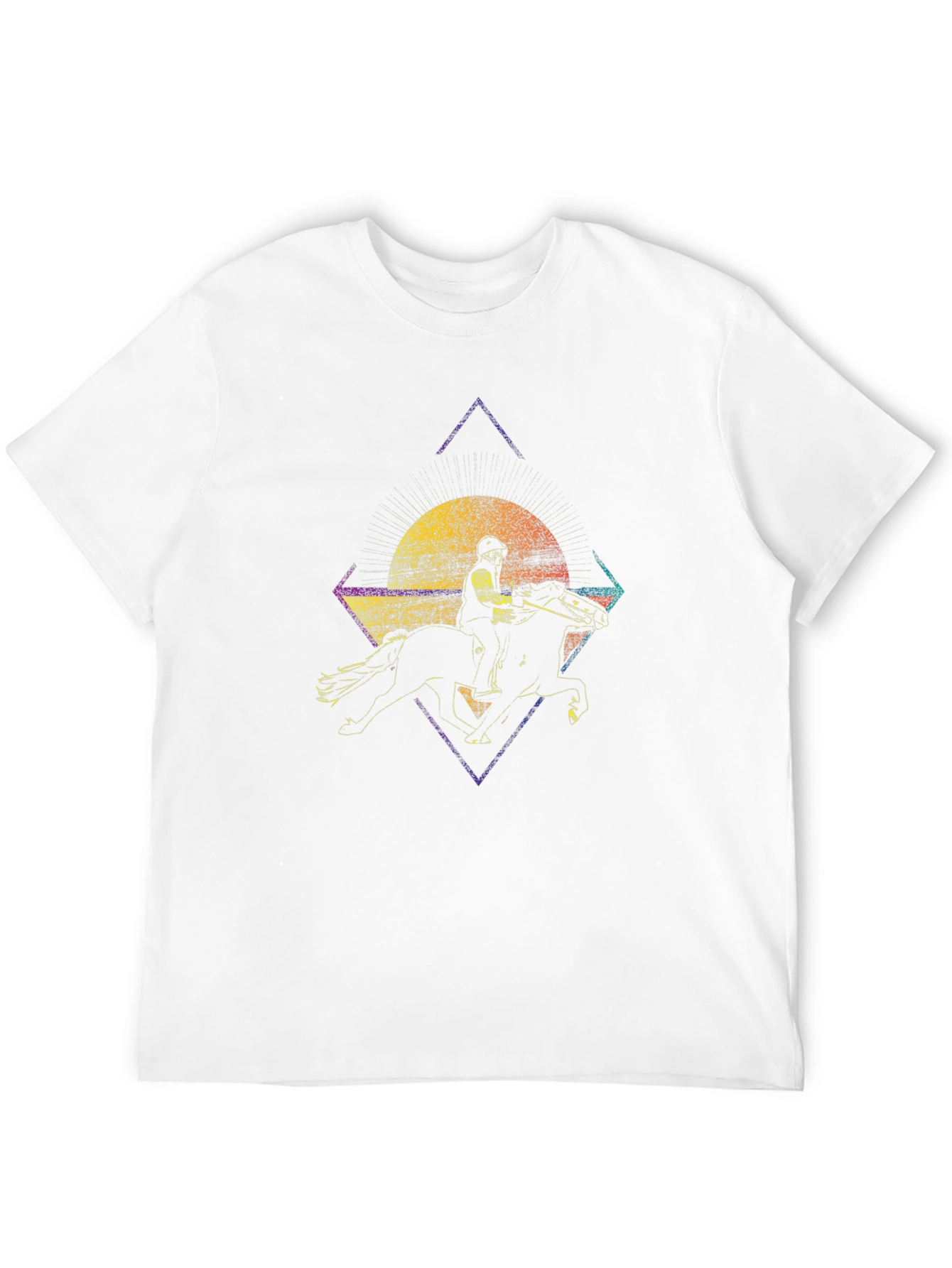 Retro Horse Rider Graphic T-Shirt
