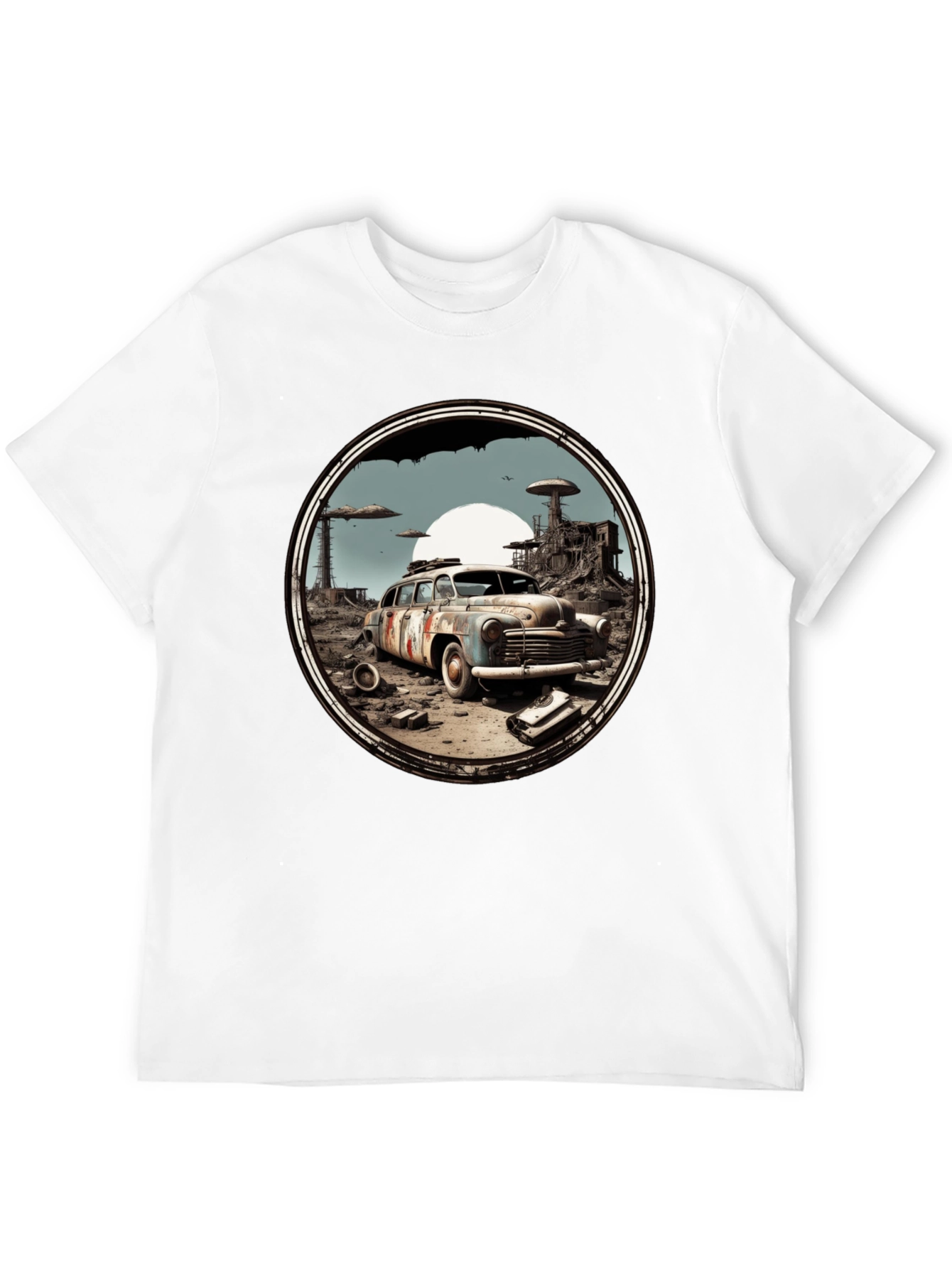 Post-Apocalyptic Car Graphic Tee - Black