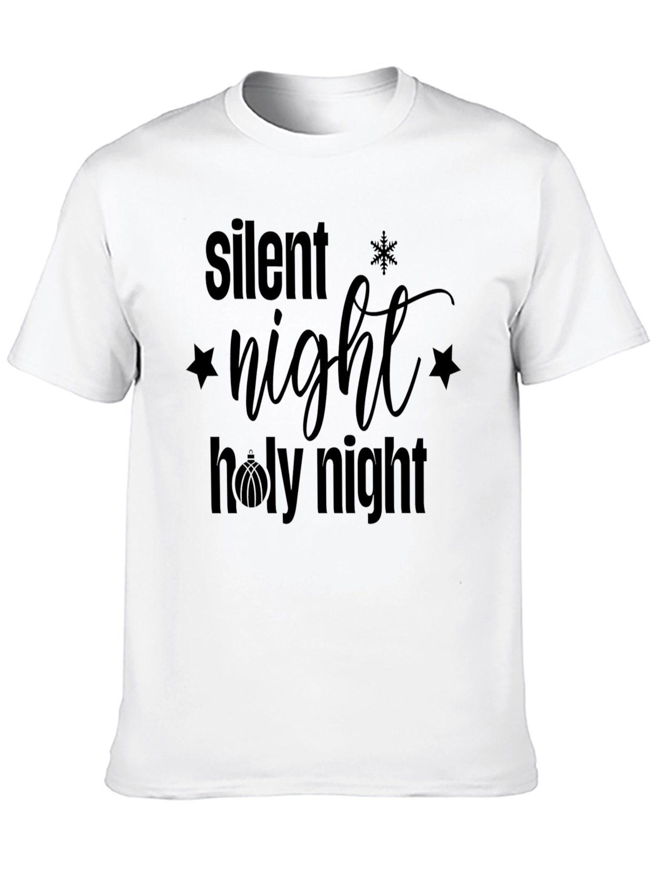 Silent Night Holy Night Christmas Graphic Tee