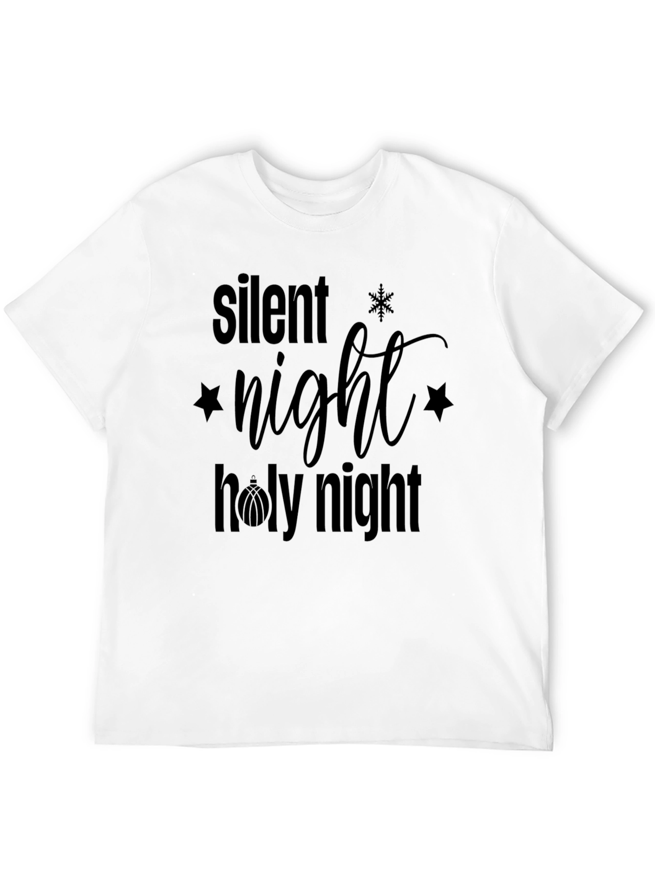 Silent Night Holy Night Christmas Graphic Tee
