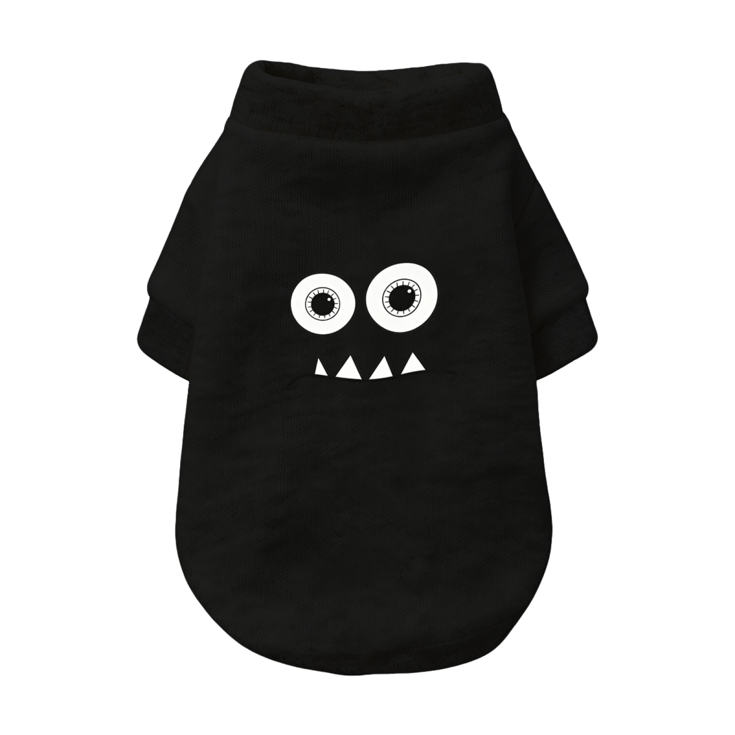 Minimal Sharp Tooth Monster Simple Gray Pet Cartoon Sweater