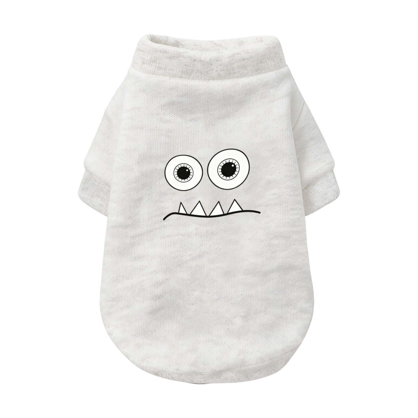 Minimal Sharp Tooth Monster Simple Gray Pet Cartoon Sweater