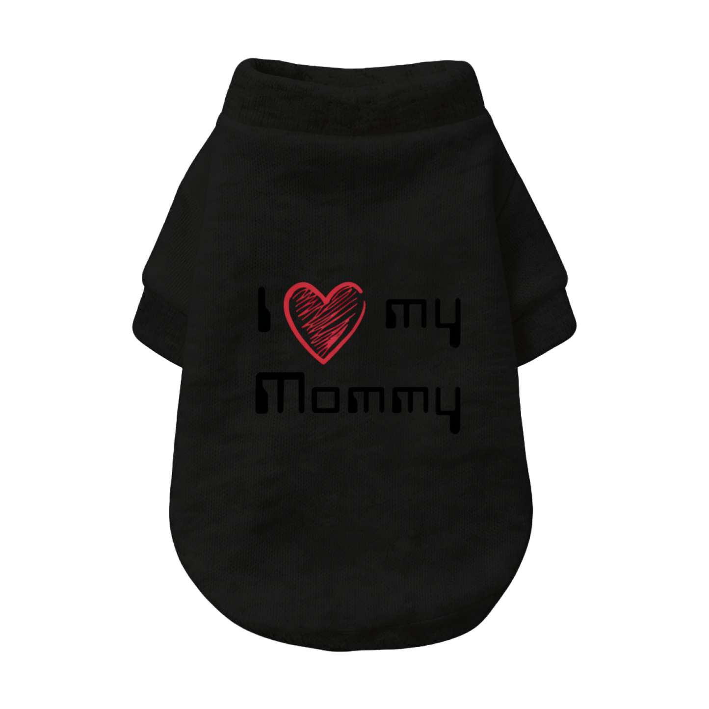 I Love My Mommy Heart Graphic Soft Dog Cardigan Sweater