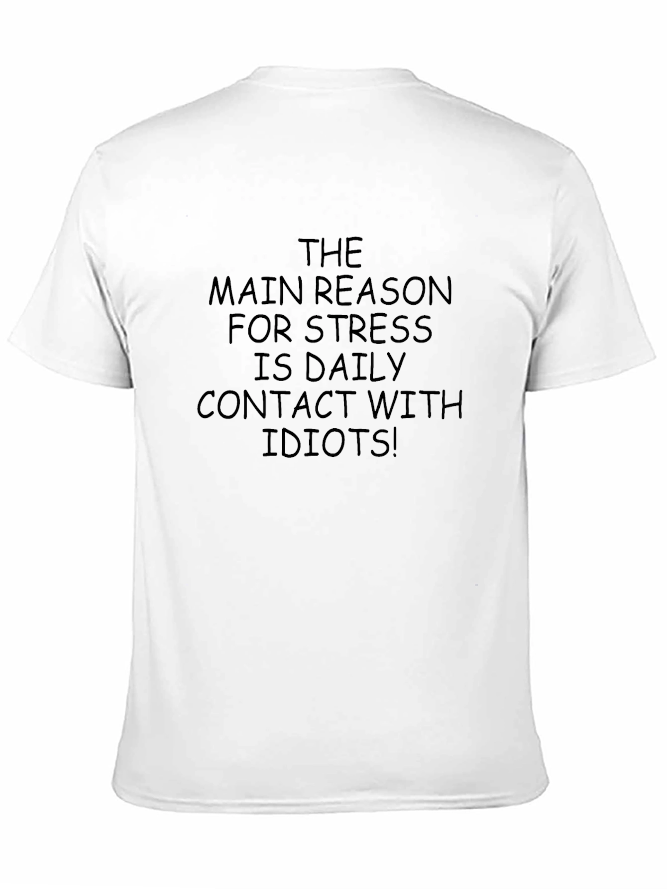 Stressful Daily Contact T-Shirt - Black Cotton Tee