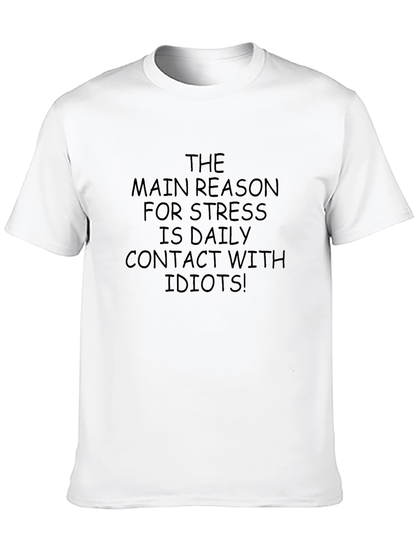 Stressful Daily Contact T-Shirt - Black Cotton Tee