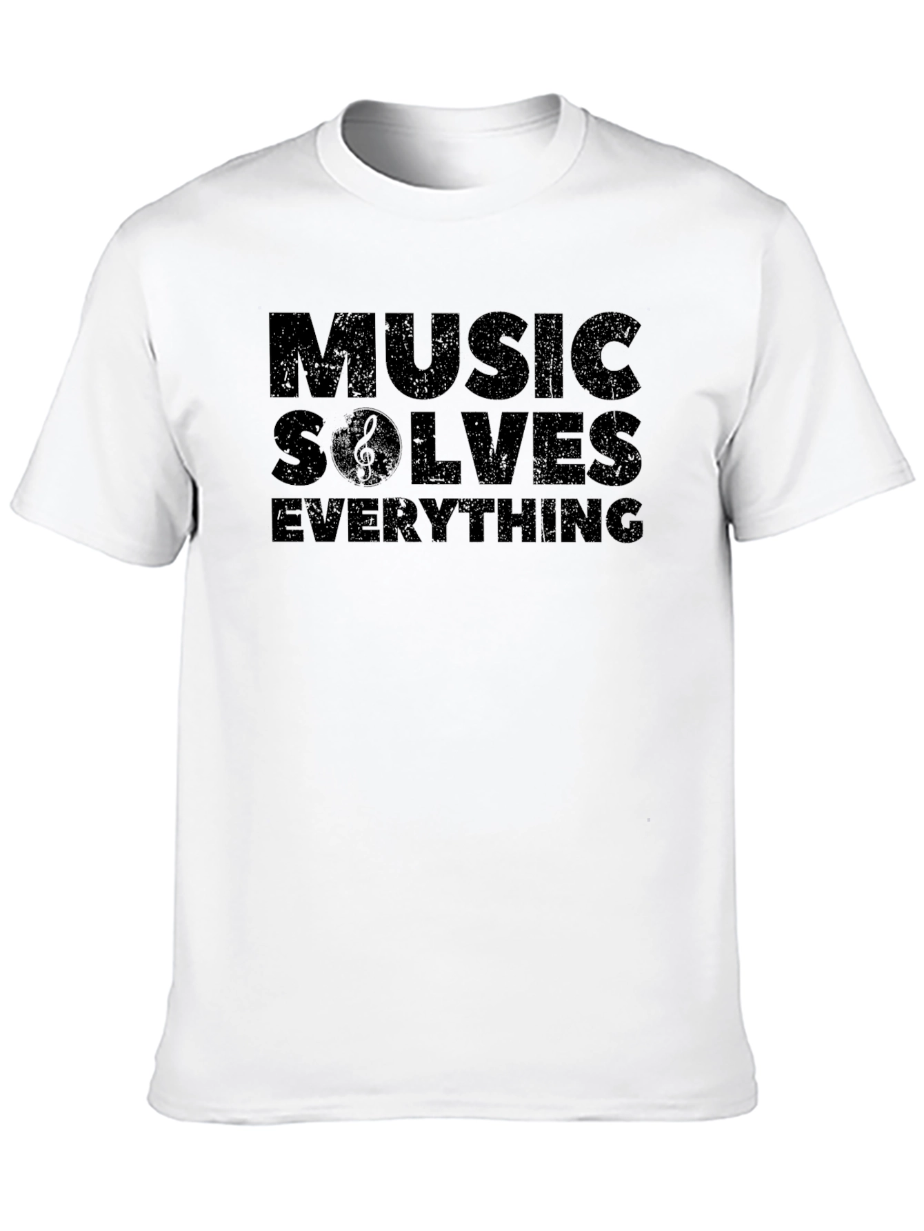 Music Solves Everything Black T-Shirt