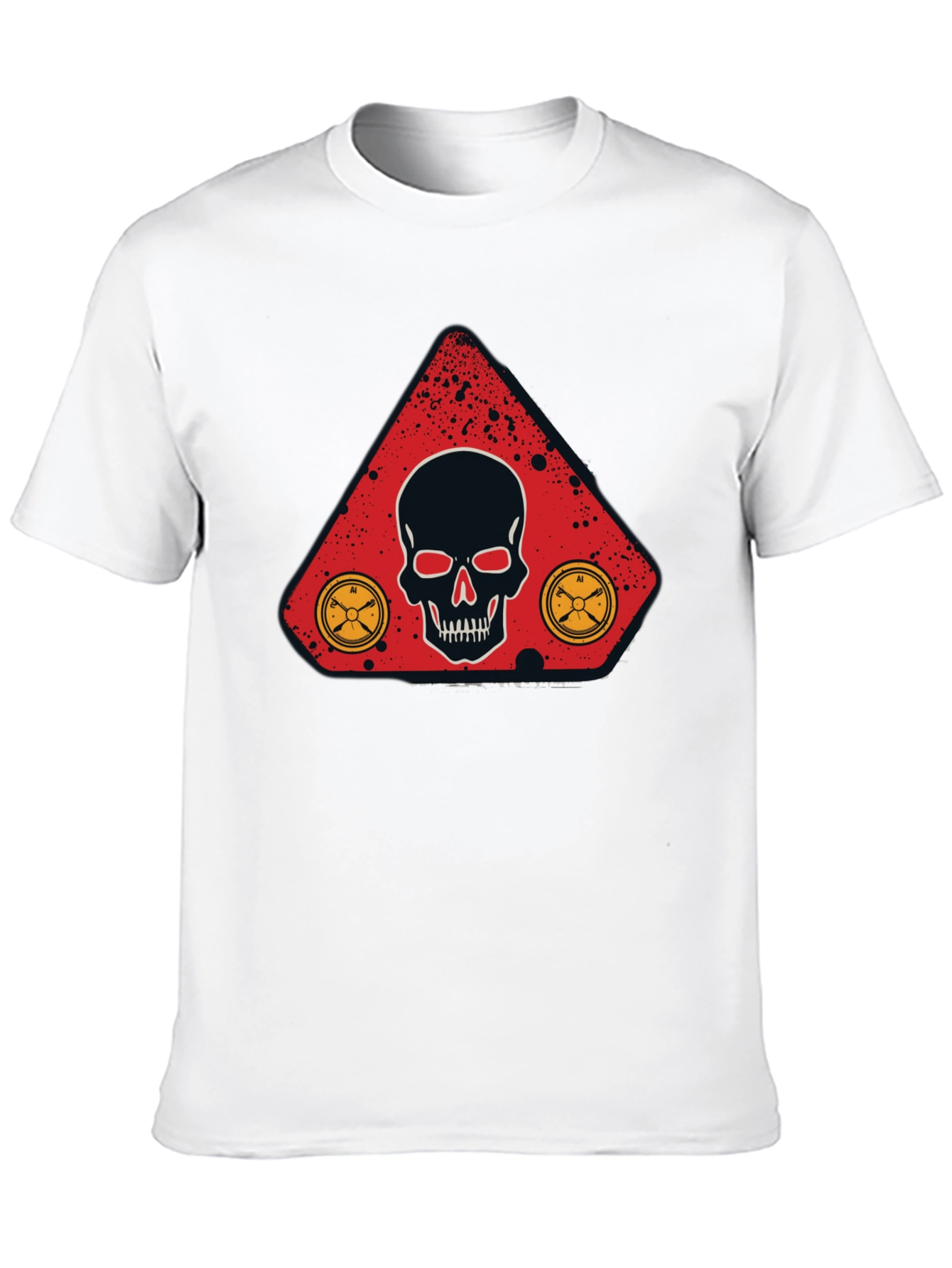 Skull & Compass Graphic Tee - Mens Black T-Shirt