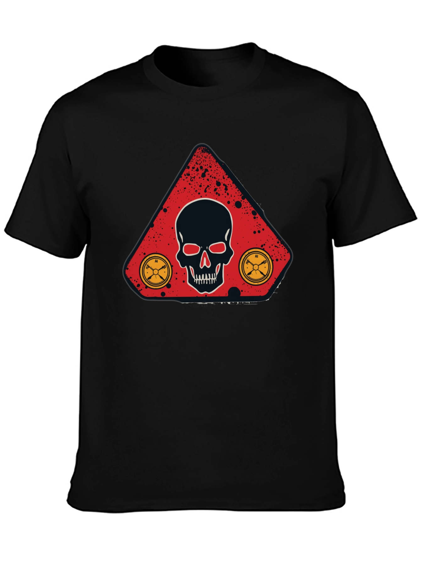 Skull & Compass Graphic Tee - Mens Black T-Shirt