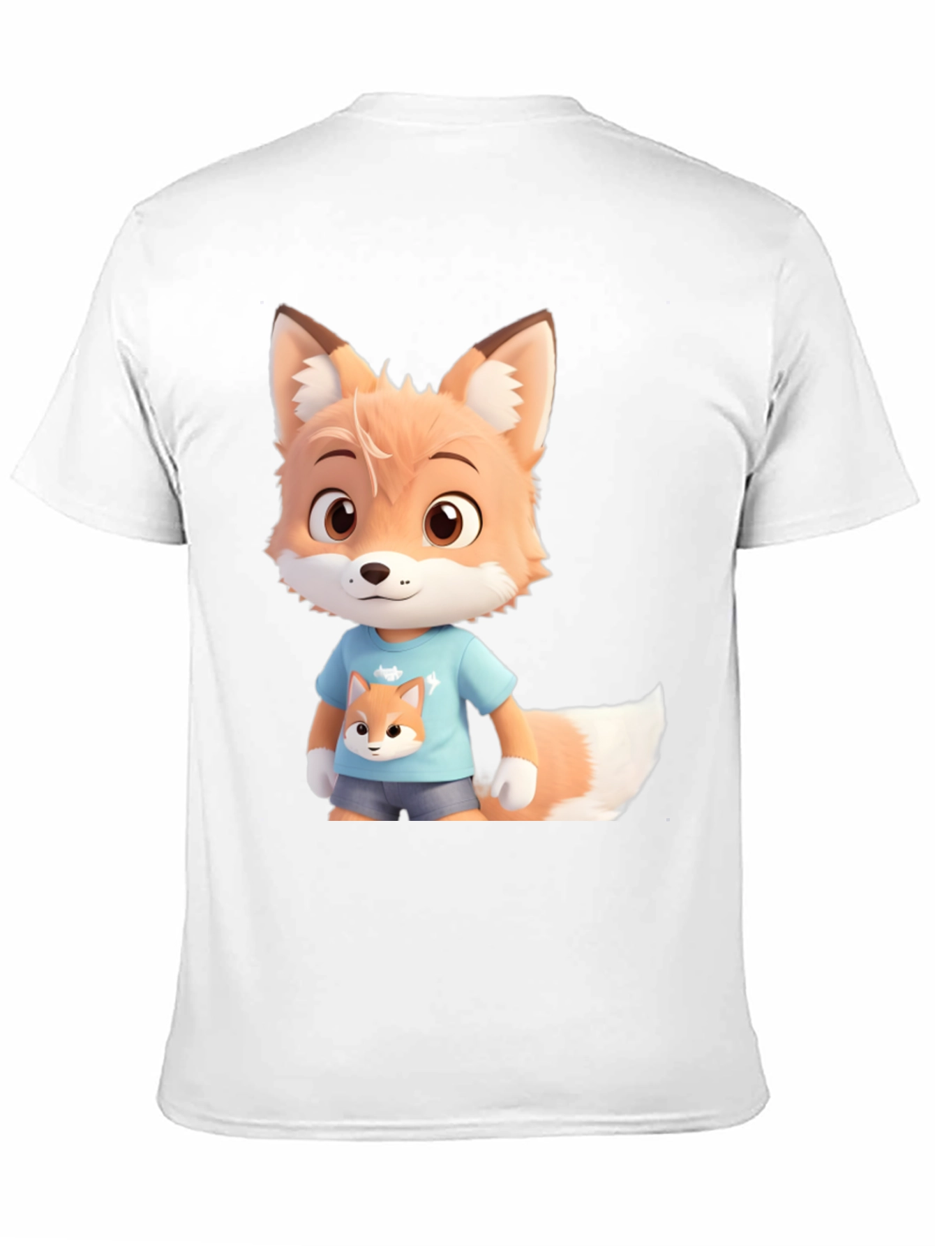 Cute Fox Cartoon Character Graphic Tee