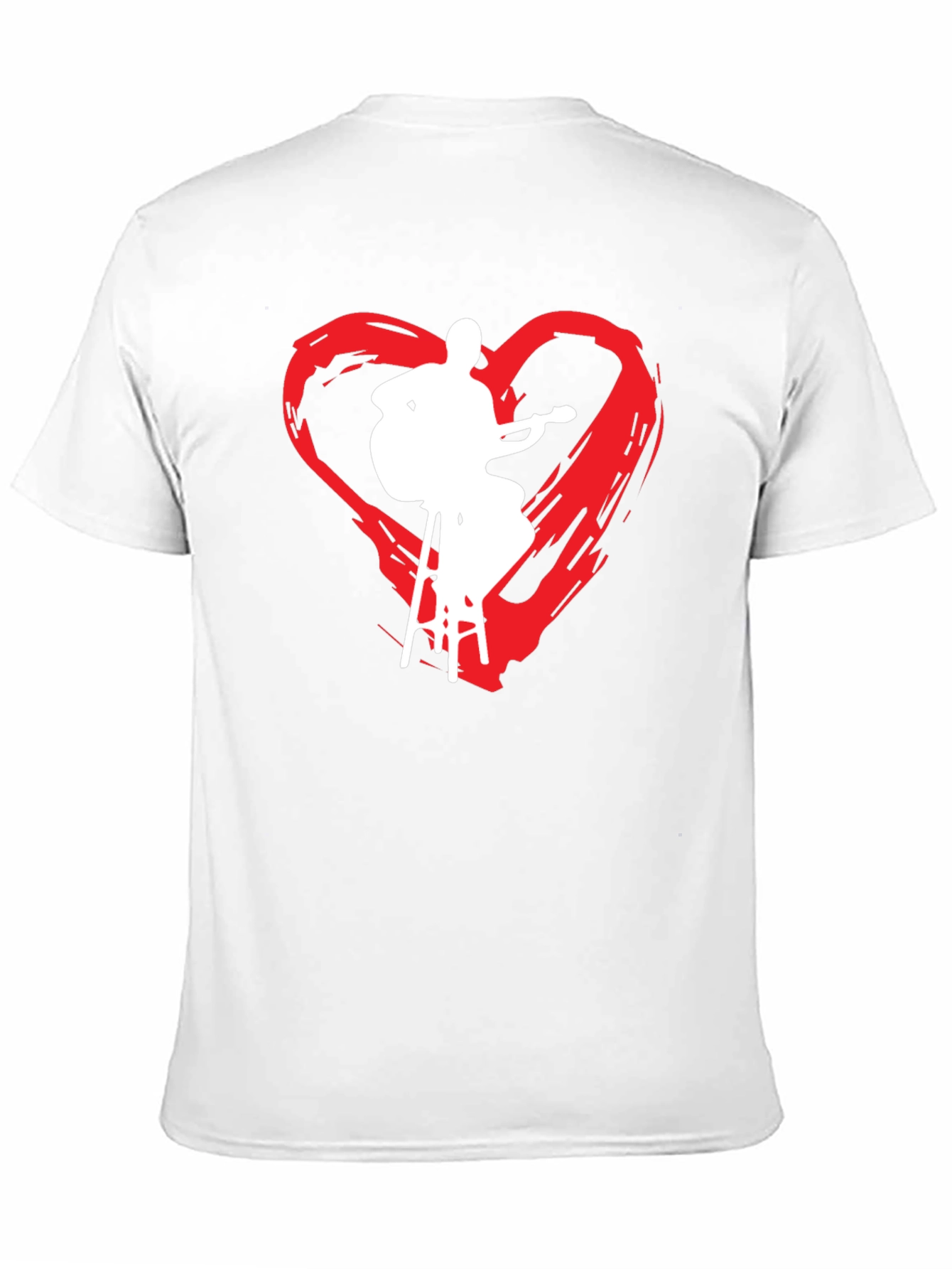 Musician Heart Graphic Tee - Black Cotton T-Shirt