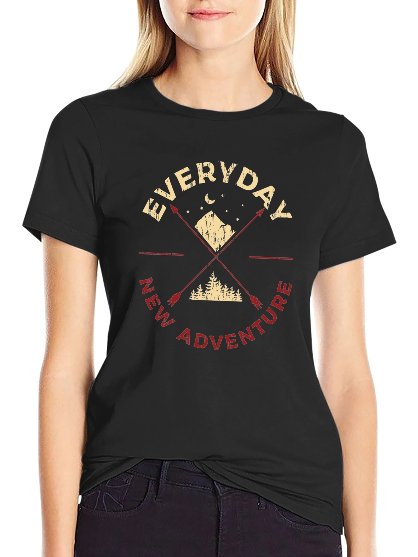 Everyday New Adventure Graphic Tee - Black