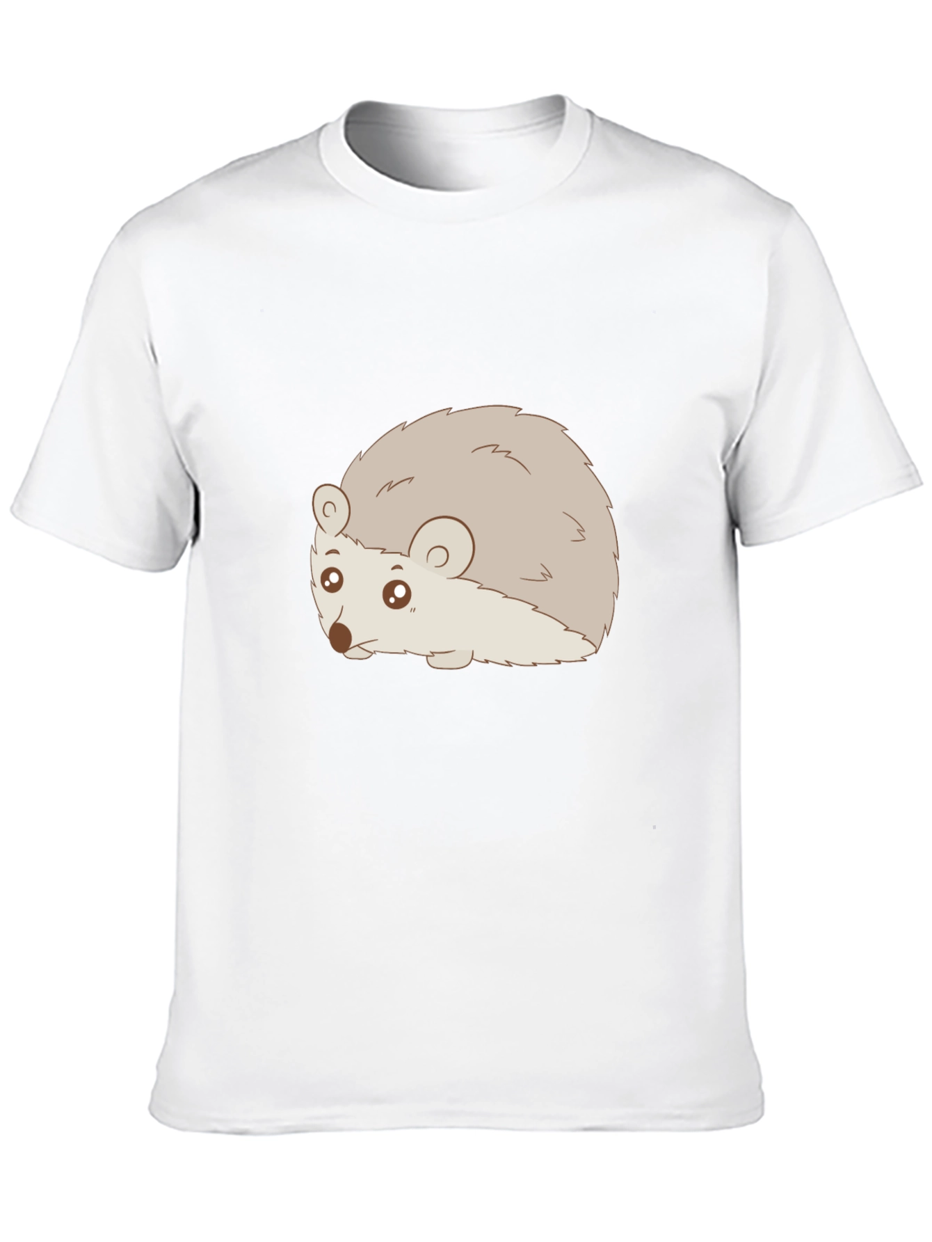 Cute Hedgehog Graphic Tee - Black Unisex T-Shirt