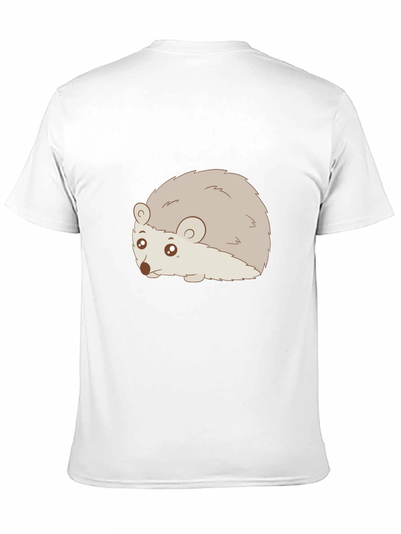 Cute Hedgehog Graphic Tee - Black Unisex T-Shirt