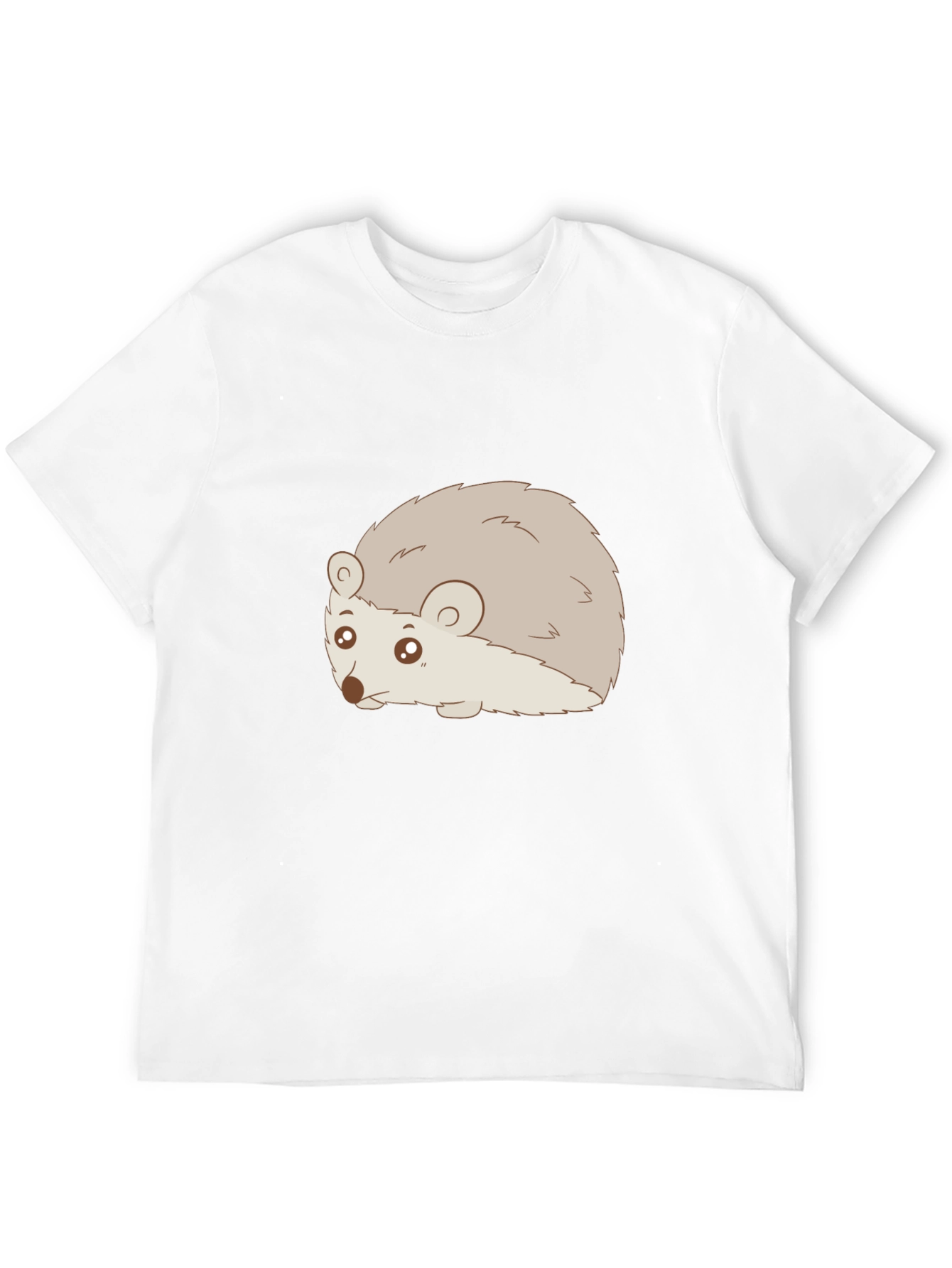 Cute Hedgehog Graphic Tee - Black Unisex T-Shirt