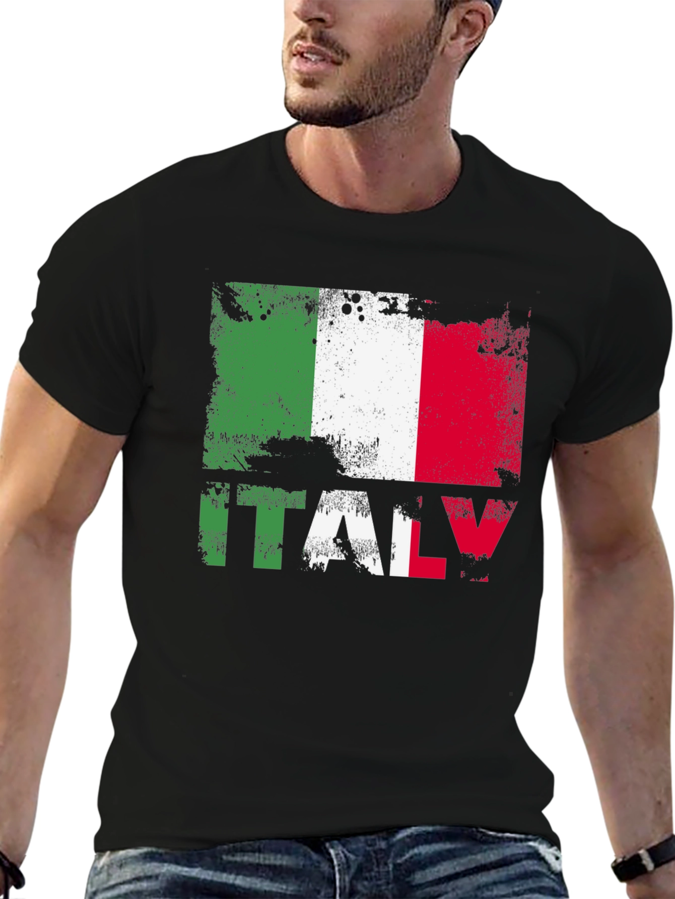 Italy Flag Grunge T-Shirt Italian Pride Tee