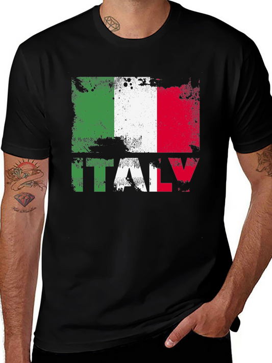 Italy Flag Grunge T-Shirt Italian Pride Tee