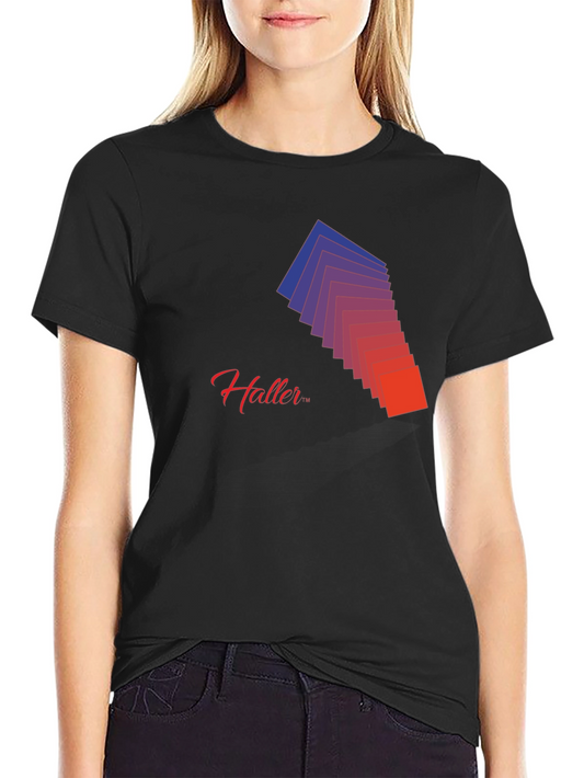 Gradient Squares Graphic Tee - Modern Design