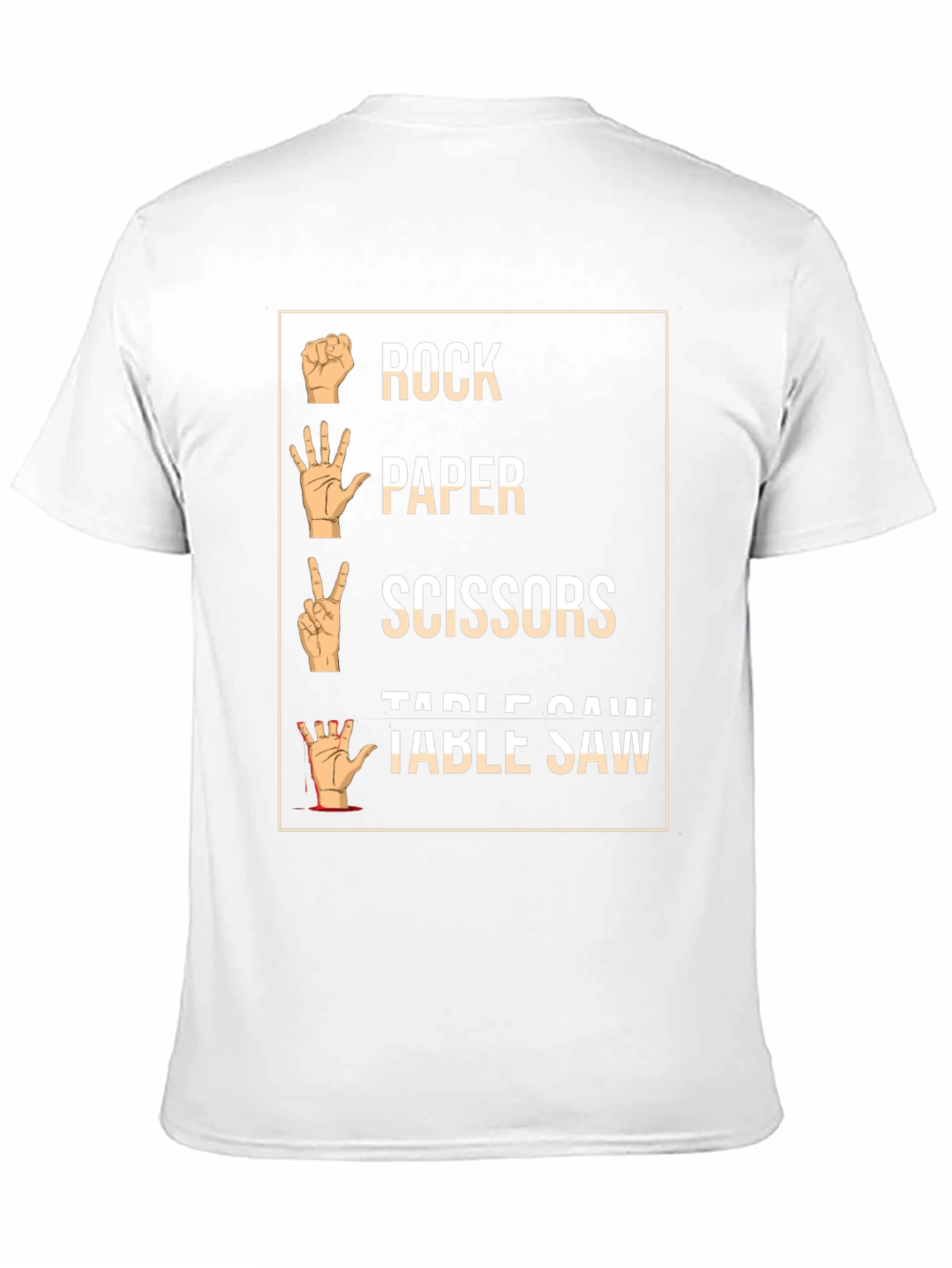 Rock Paper Scissors Table Saw Graphic Tee