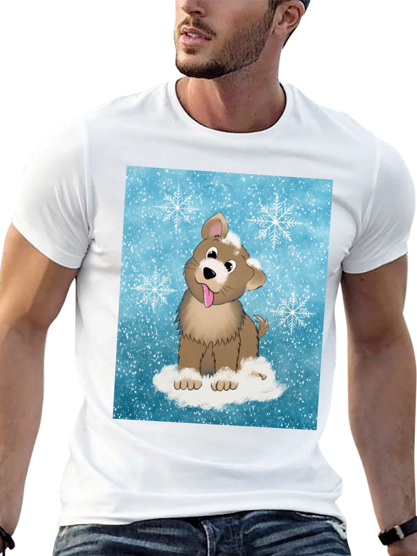 Cute Puppy Snowflake T-Shirt
