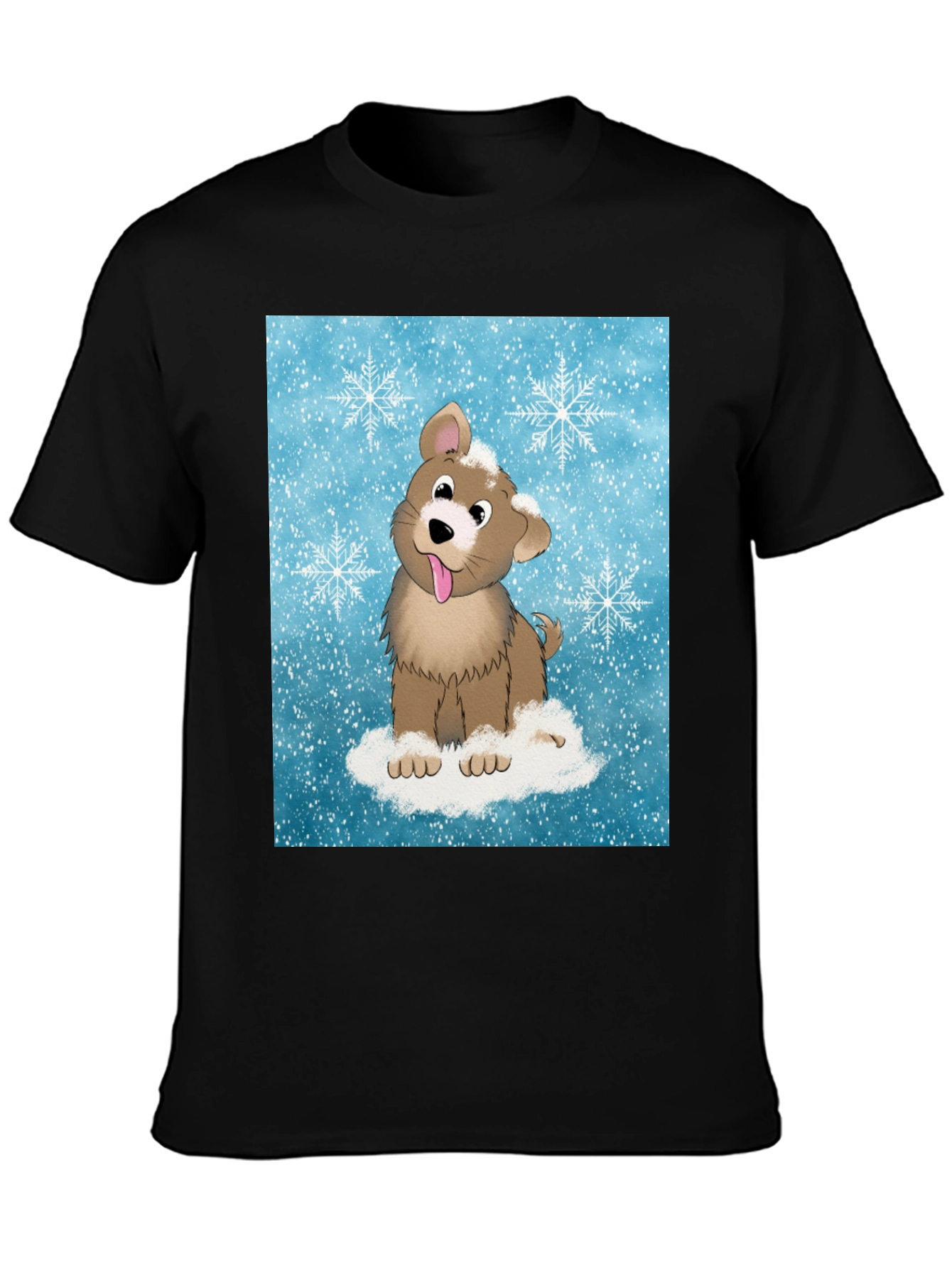 Cute Puppy Snowflake T-Shirt