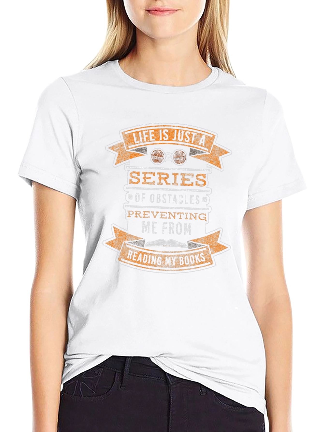 Life is Just a Series of Obstacles Reading T-Shirt