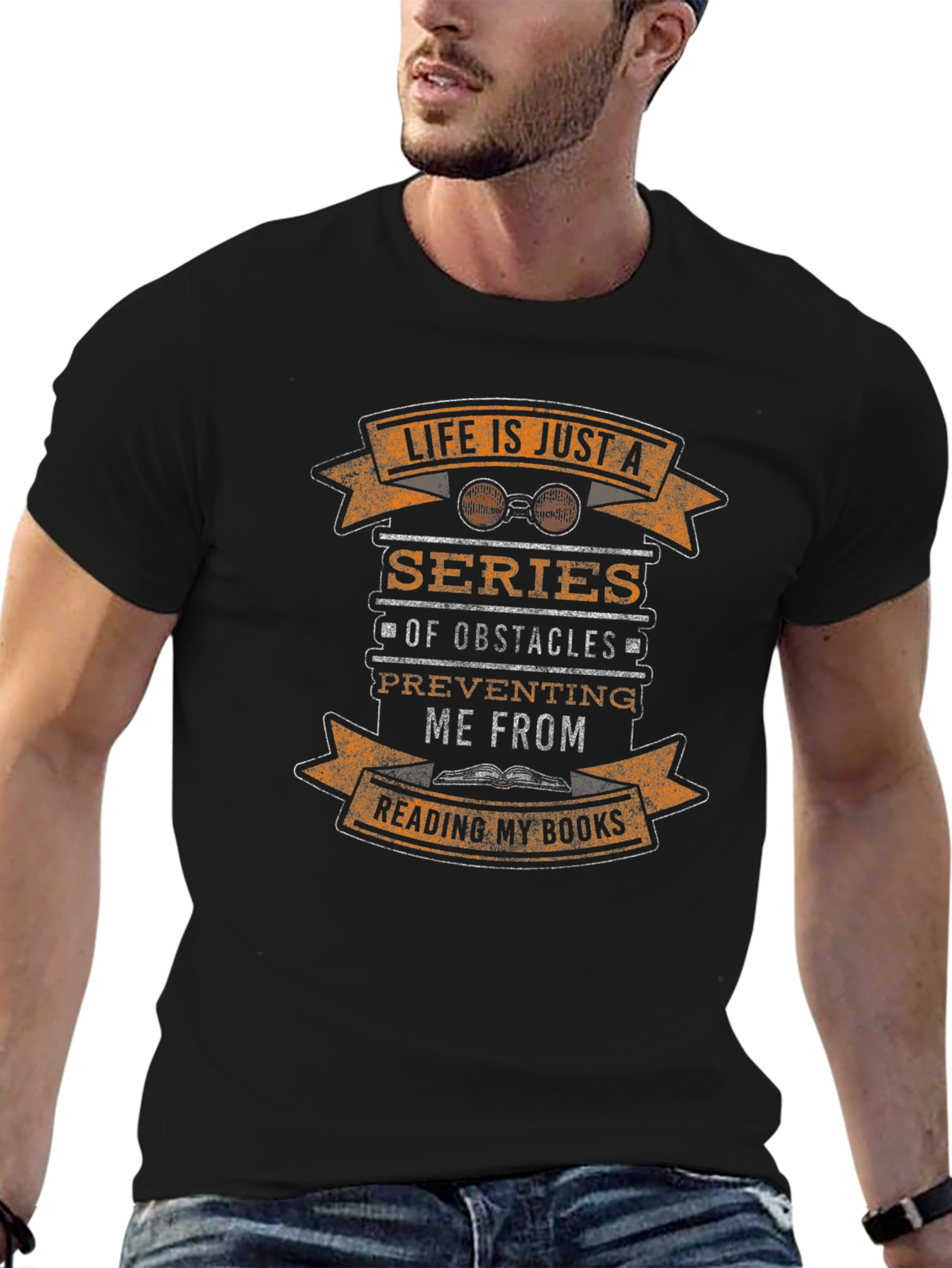 Life is Just a Series of Obstacles Reading T-Shirt