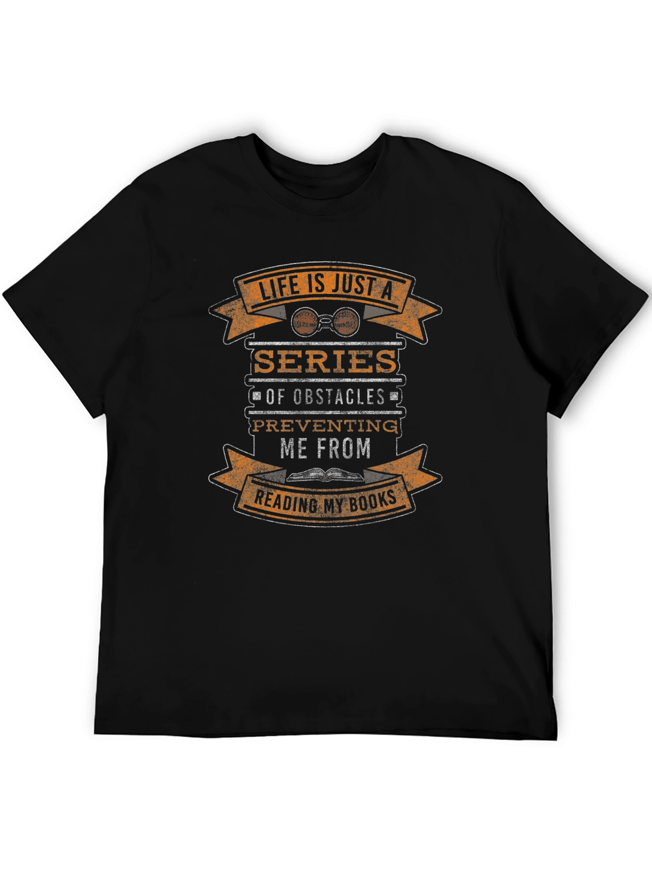 Life is Just a Series of Obstacles Reading T-Shirt