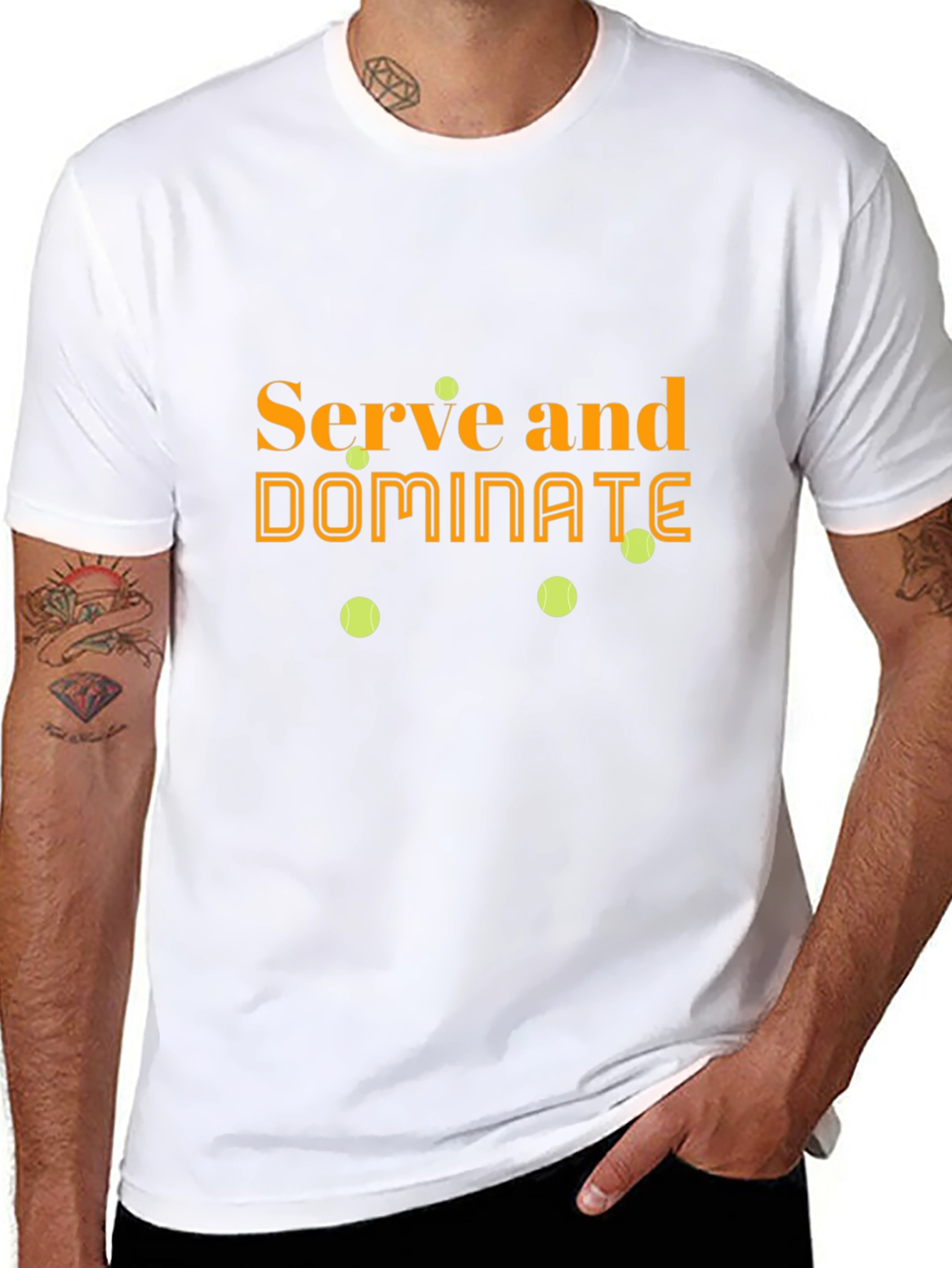 Serve and Dominate Black T-Shirt