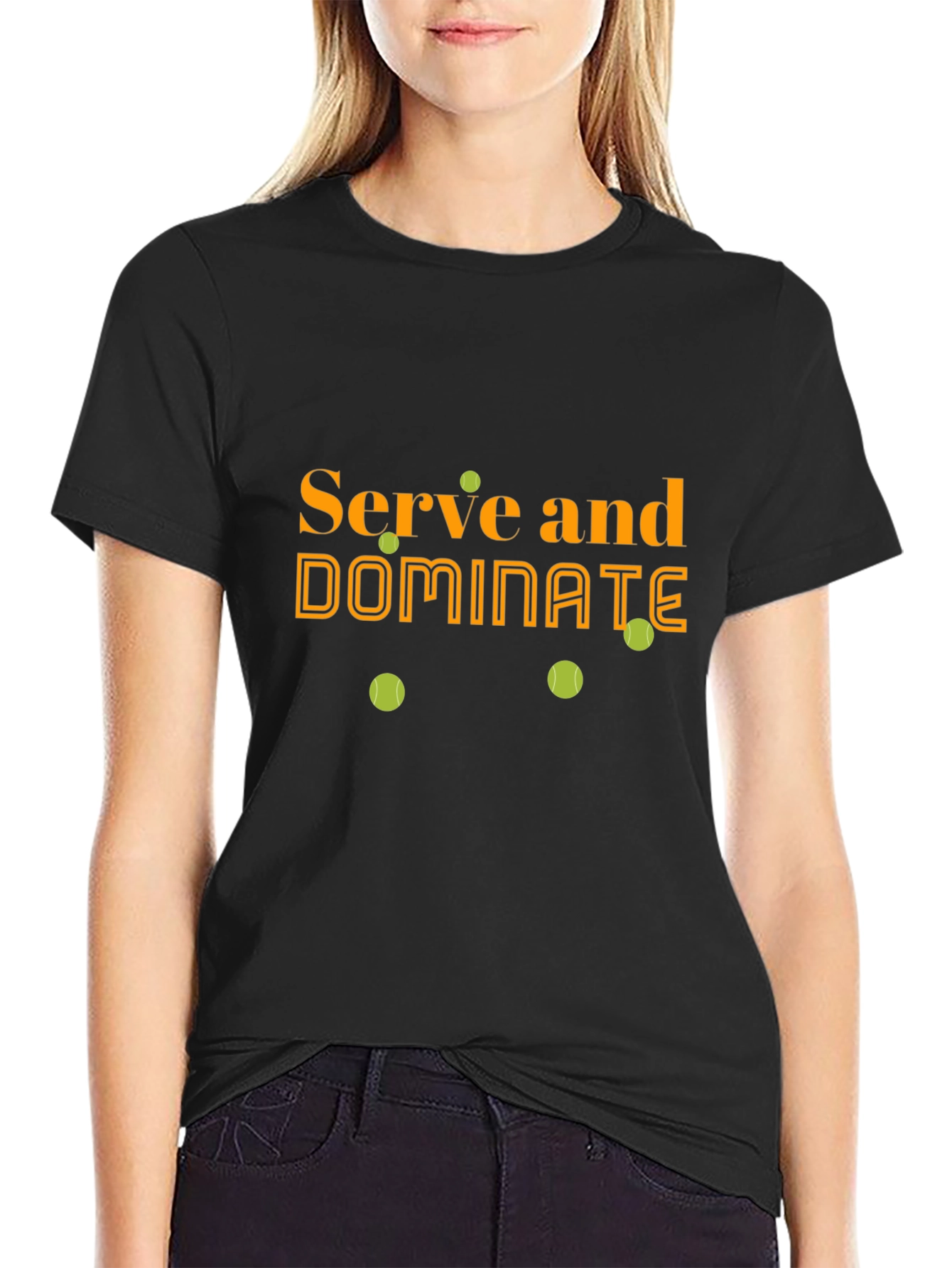 Serve and Dominate Black T-Shirt