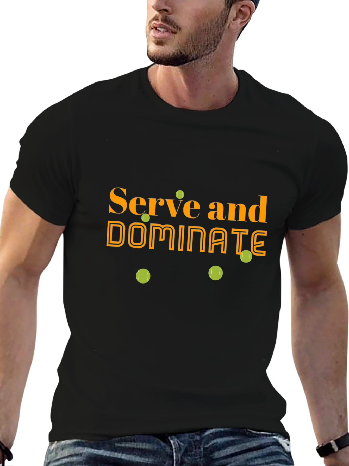 Serve and Dominate Black T-Shirt