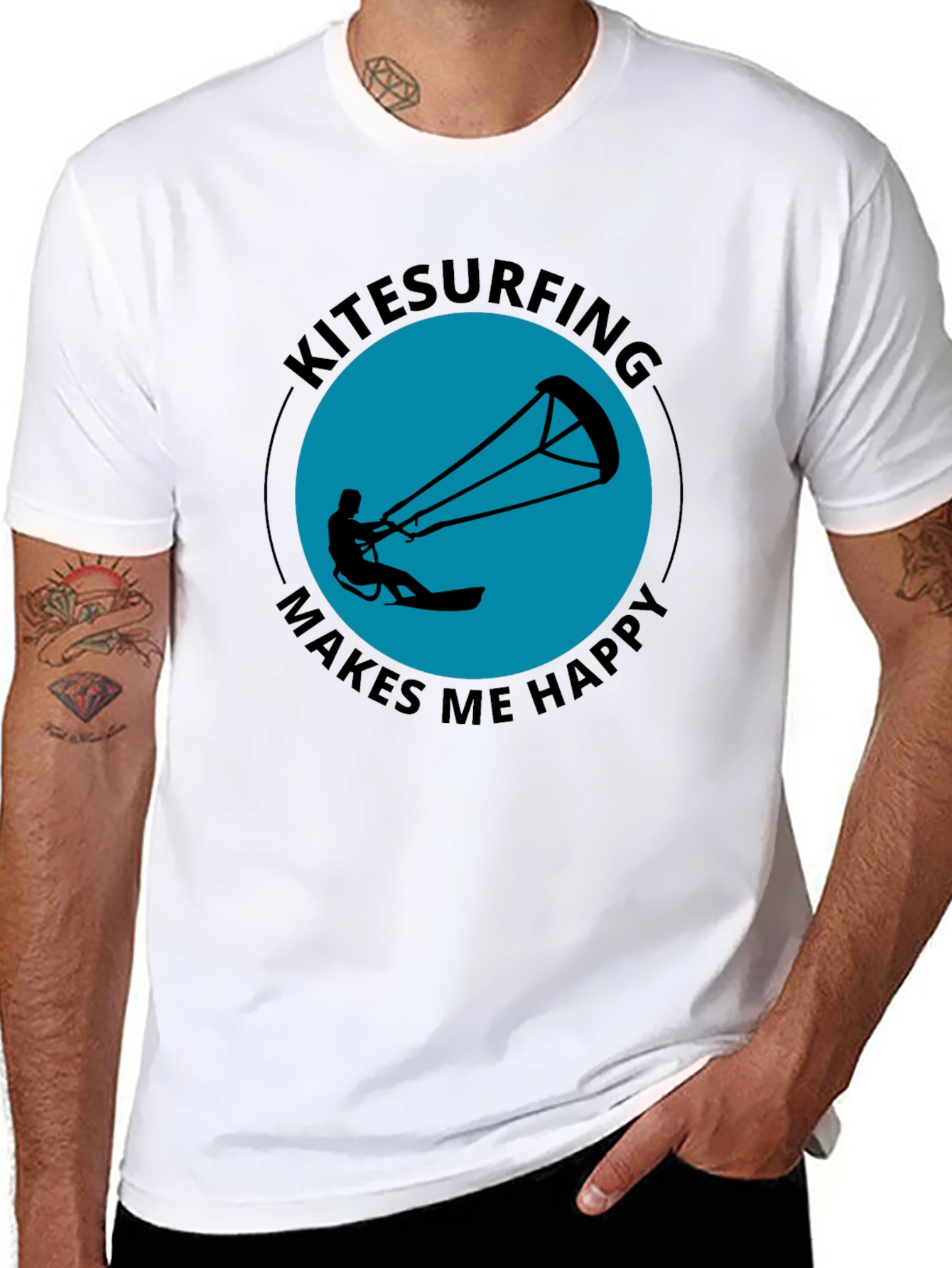 Kitesurfing Makes Me Happy Graphic Tee