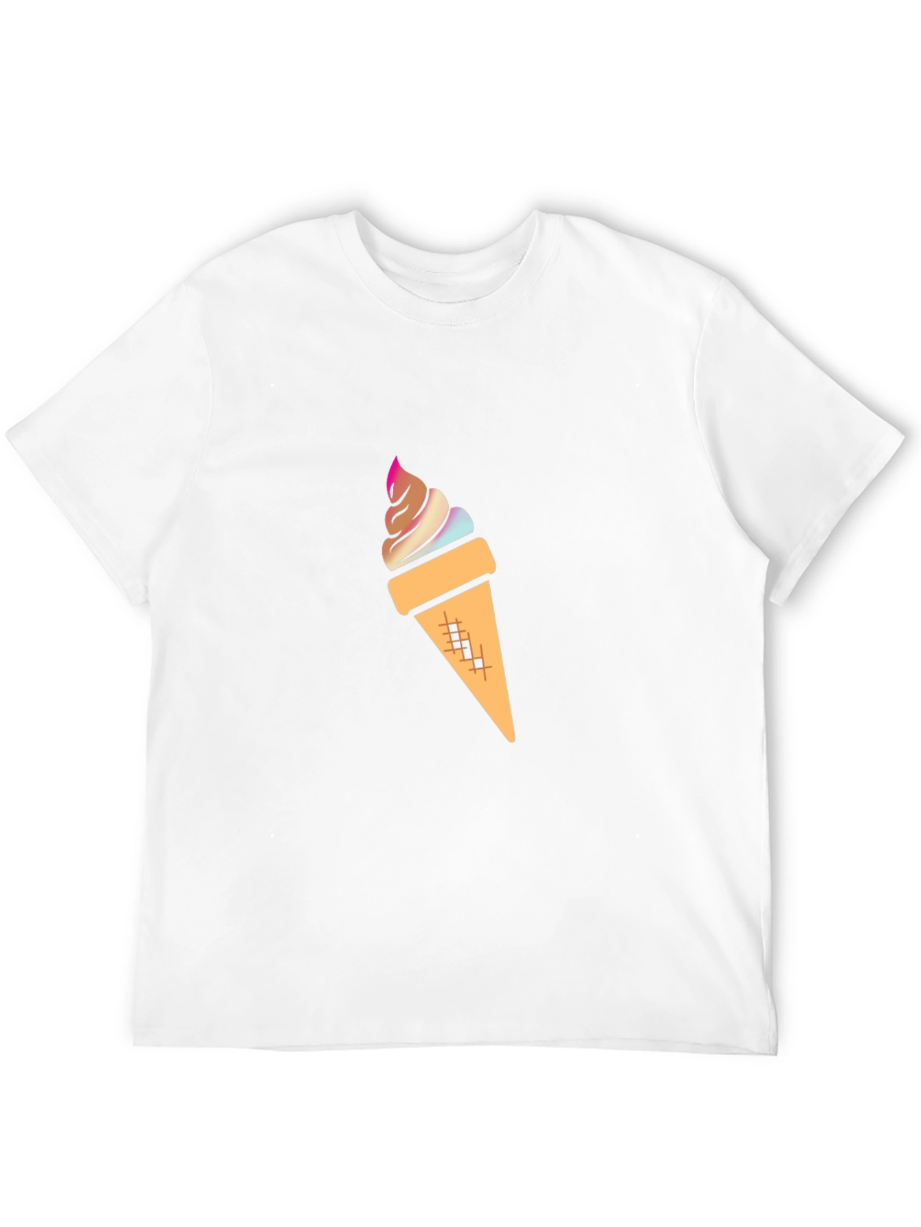Ice Cream Graphic Tee - Stylish Black Cotton T-Shirt