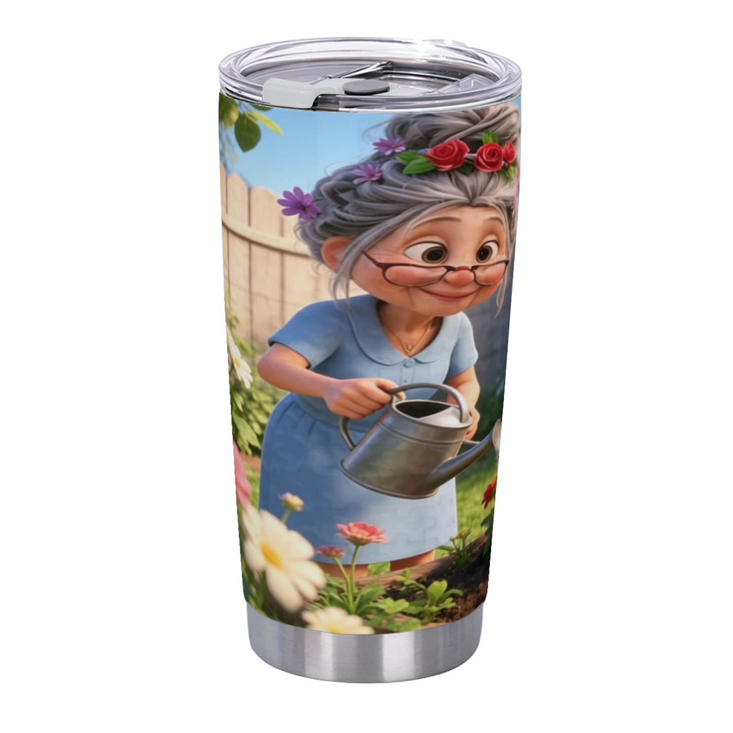 Dusk Riverside New England Coastal House Reflection 20oz Landscape Tumbler