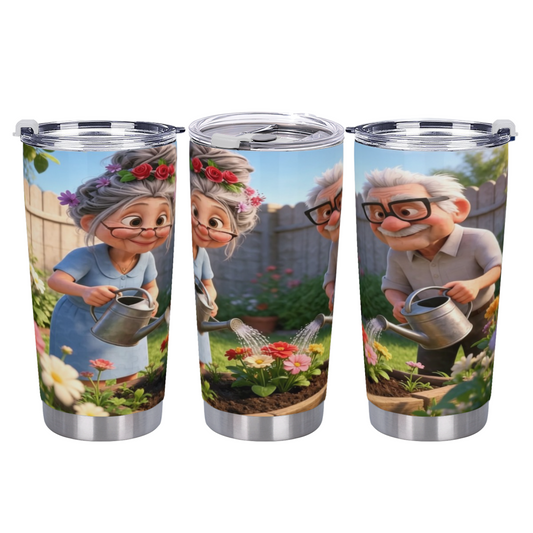 Dusk Riverside New England Coastal House Reflection 20oz Landscape Tumbler