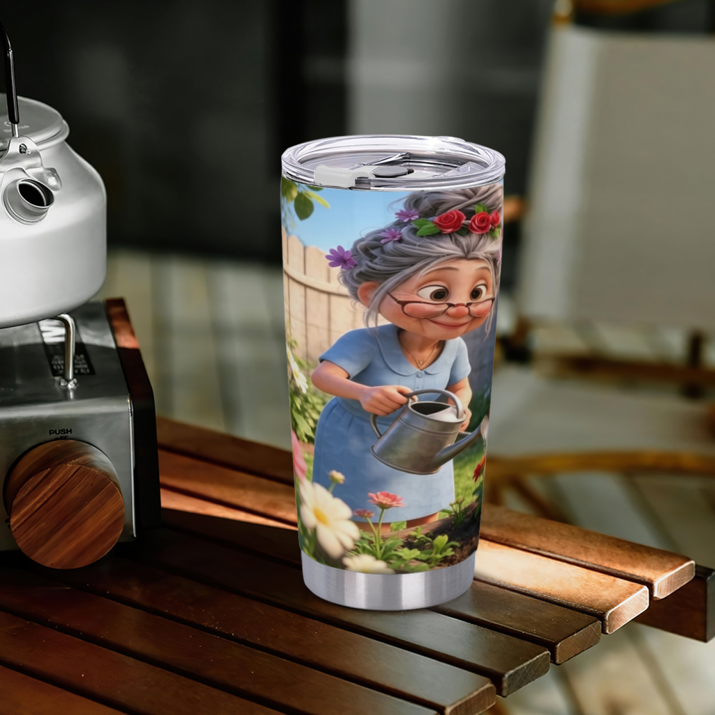 Dusk Riverside New England Coastal House Reflection 20oz Landscape Tumbler