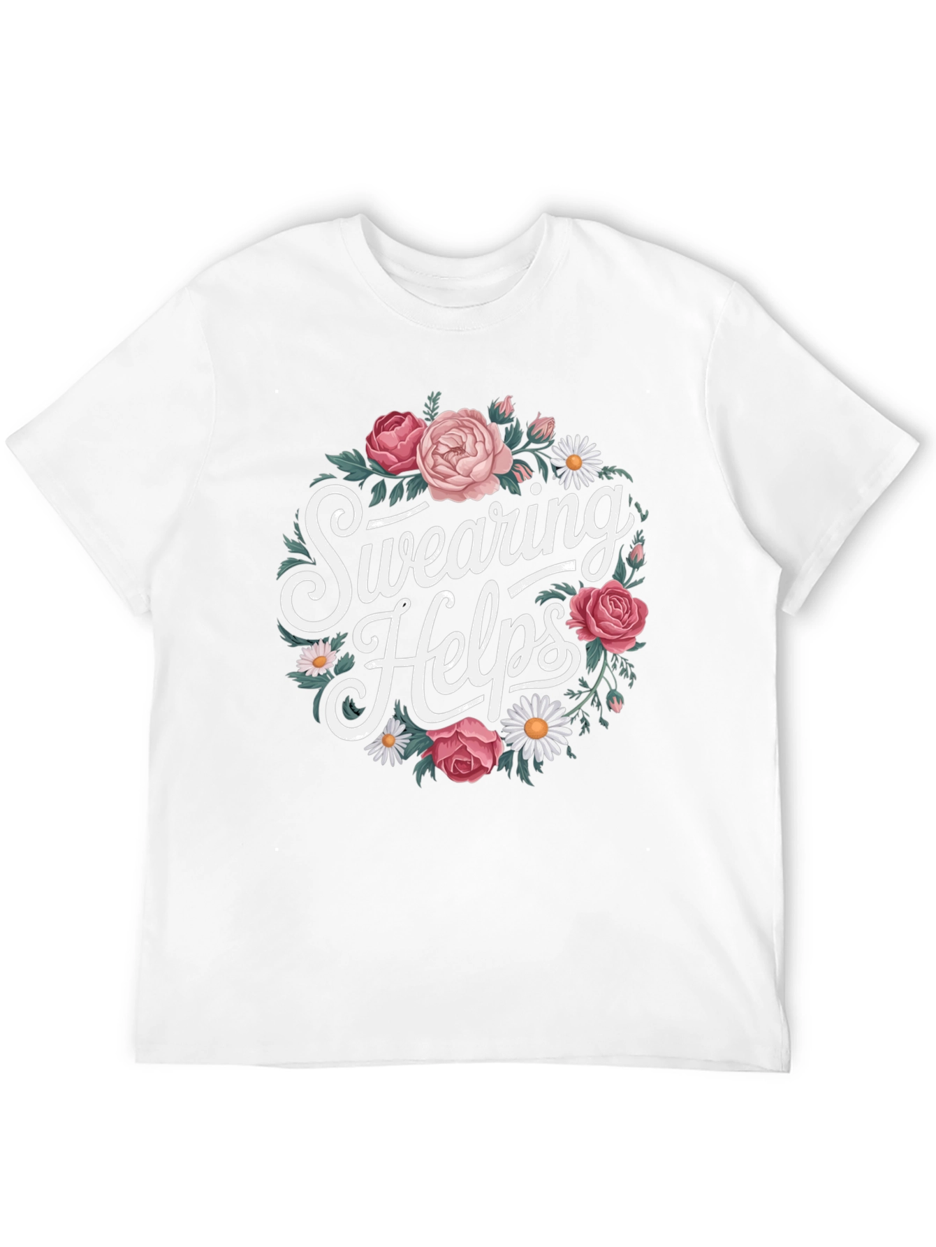 Swearing Helps Floral Graphic T-Shirt