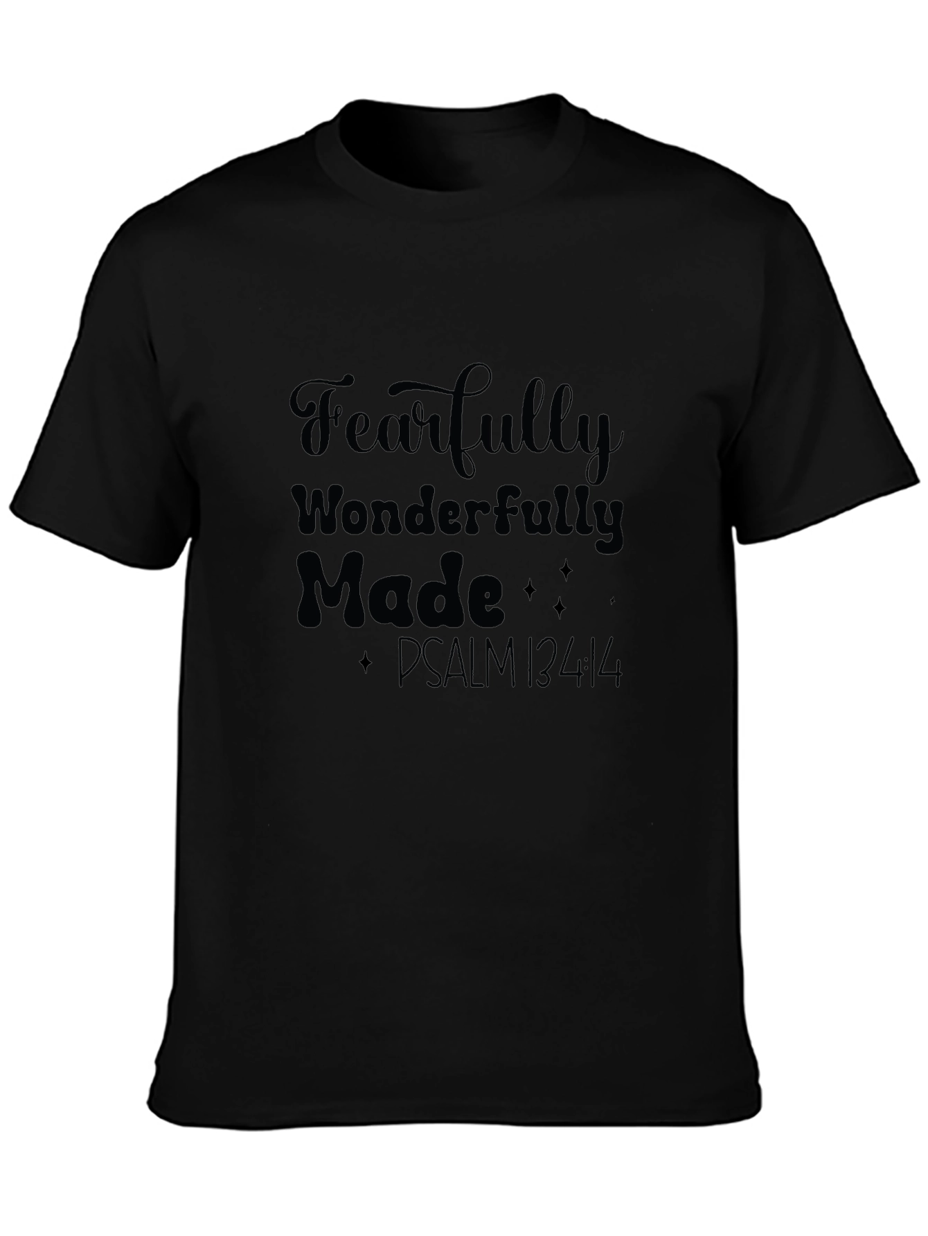Fearfully Wonderfully Made Black Tee