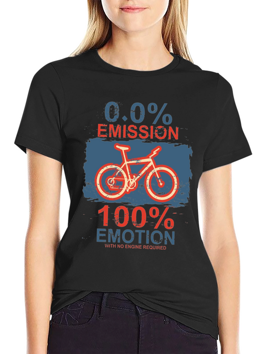 Eco-Friendly Biker T-Shirt: Zero Emission Full Emotion