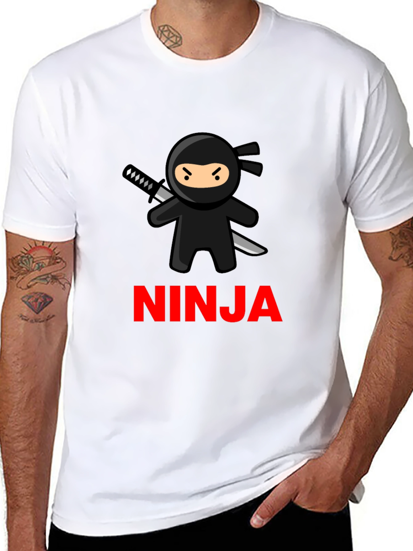 Ninja Graphic T-Shirt - Cool Cartoon Tee