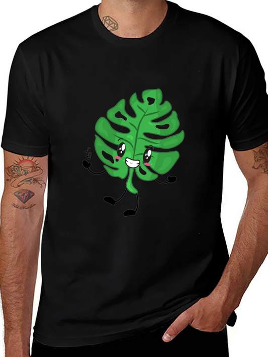 Cute Monstera Leaf Graphic T-Shirt