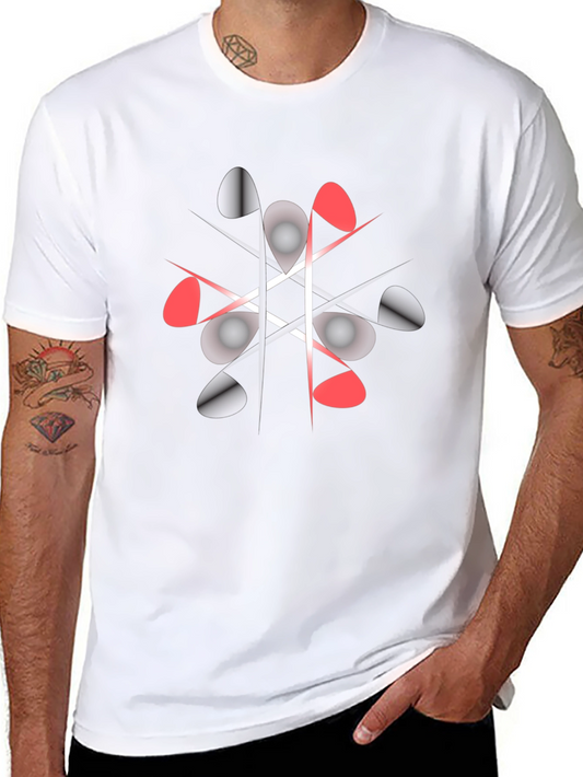 Geometric Graphic Print Crew Neck T-Shirt