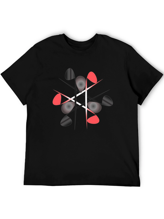Geometric Graphic Print Crew Neck T-Shirt