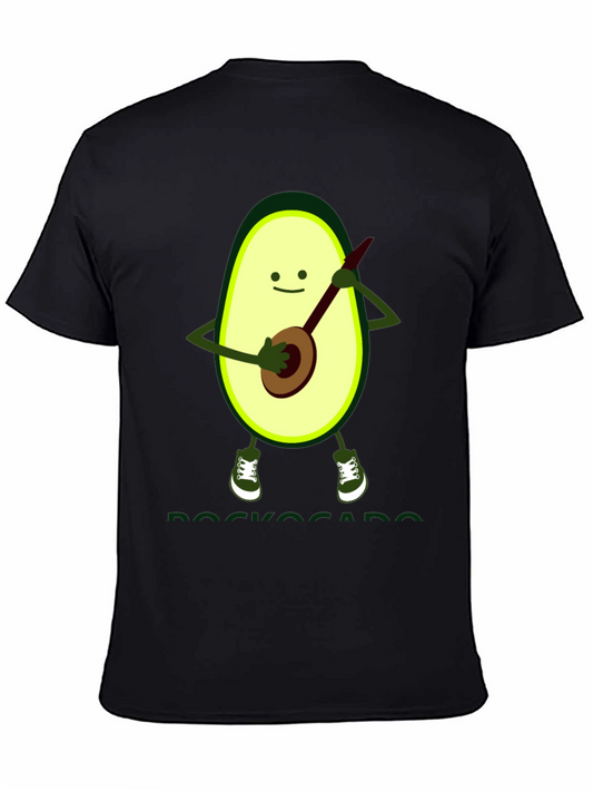 Avocado Banjo Player Graphic T-Shirt