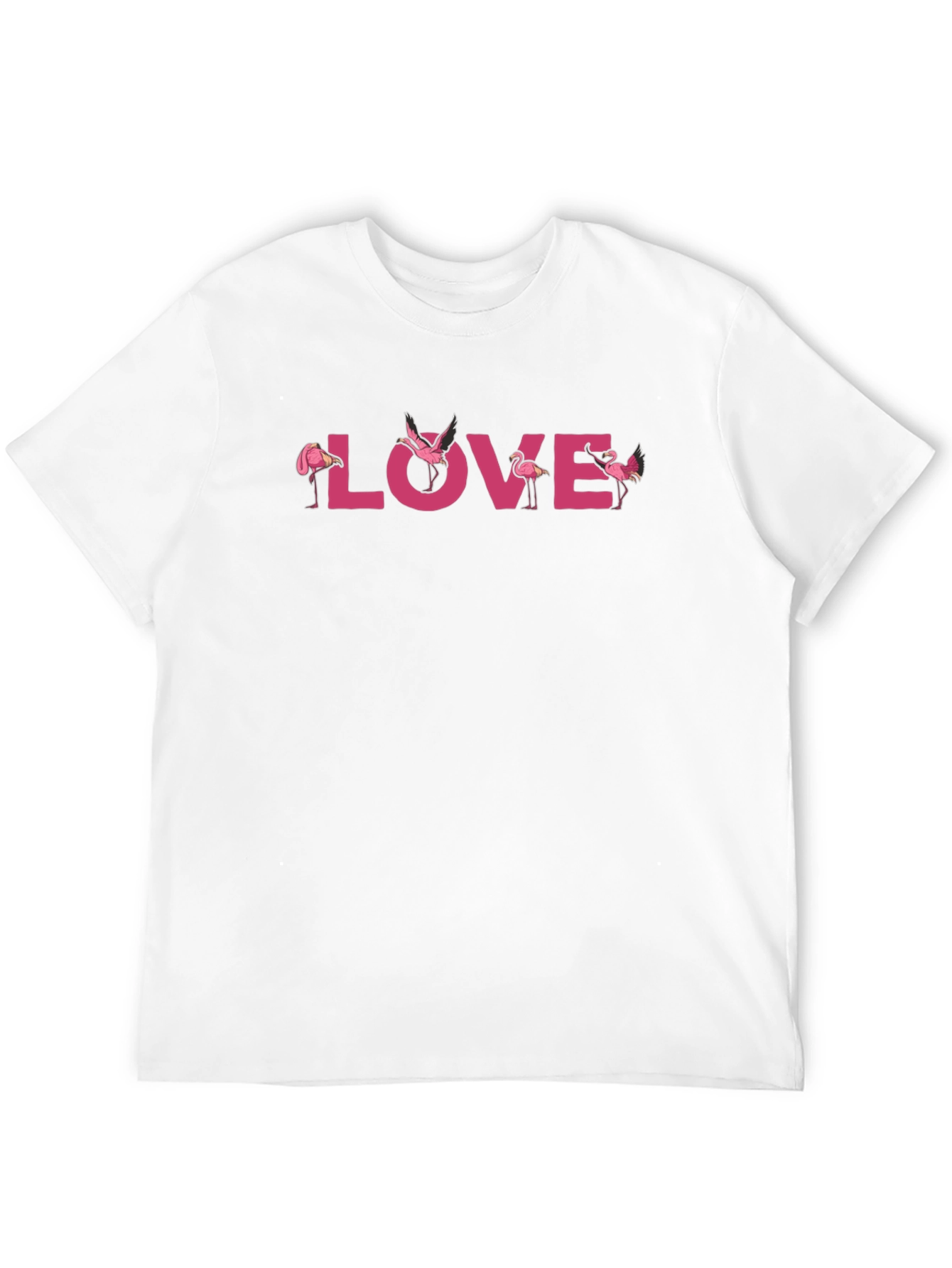 Flamingo Love Graphic Tee - Black