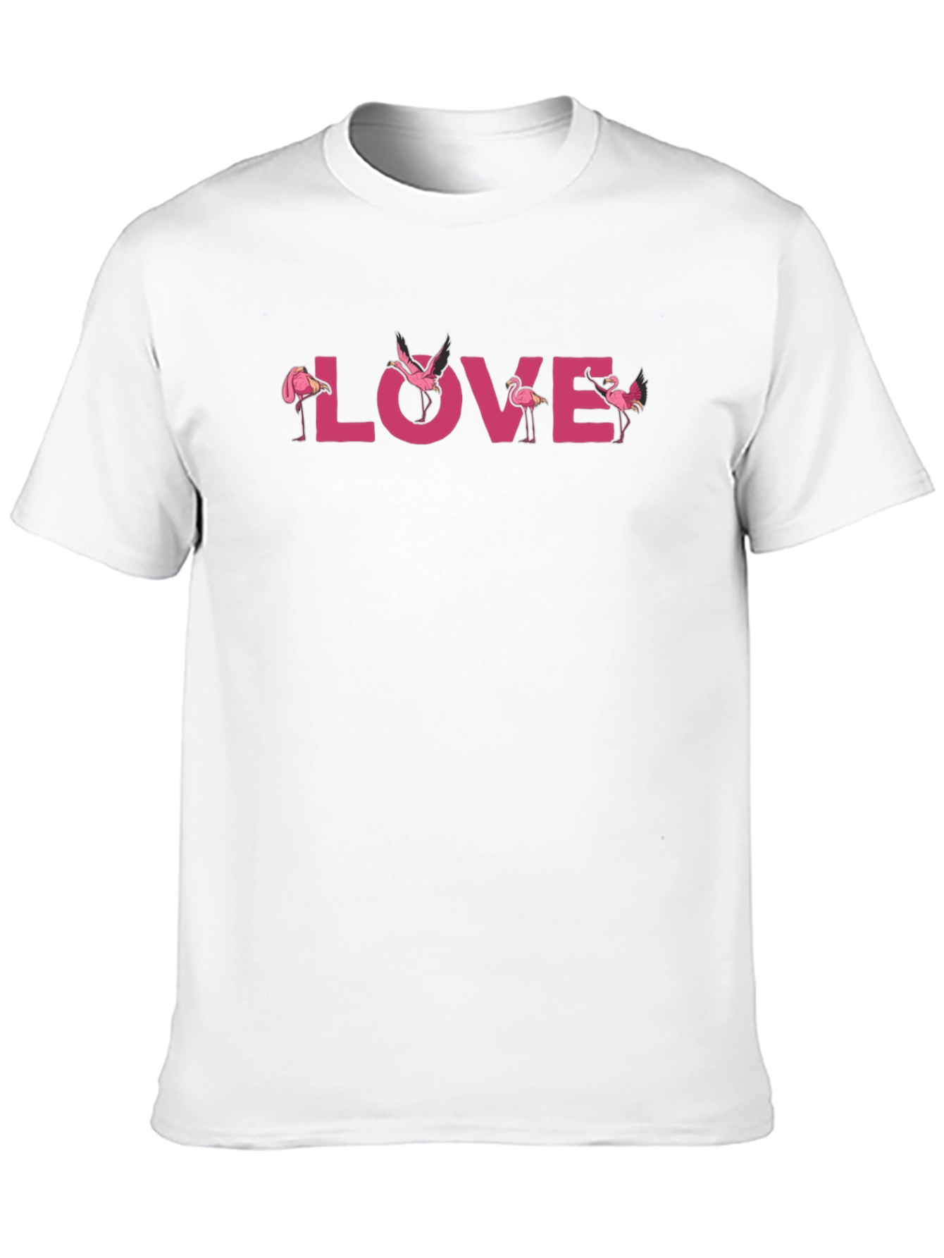 Flamingo Love Graphic Tee - Black
