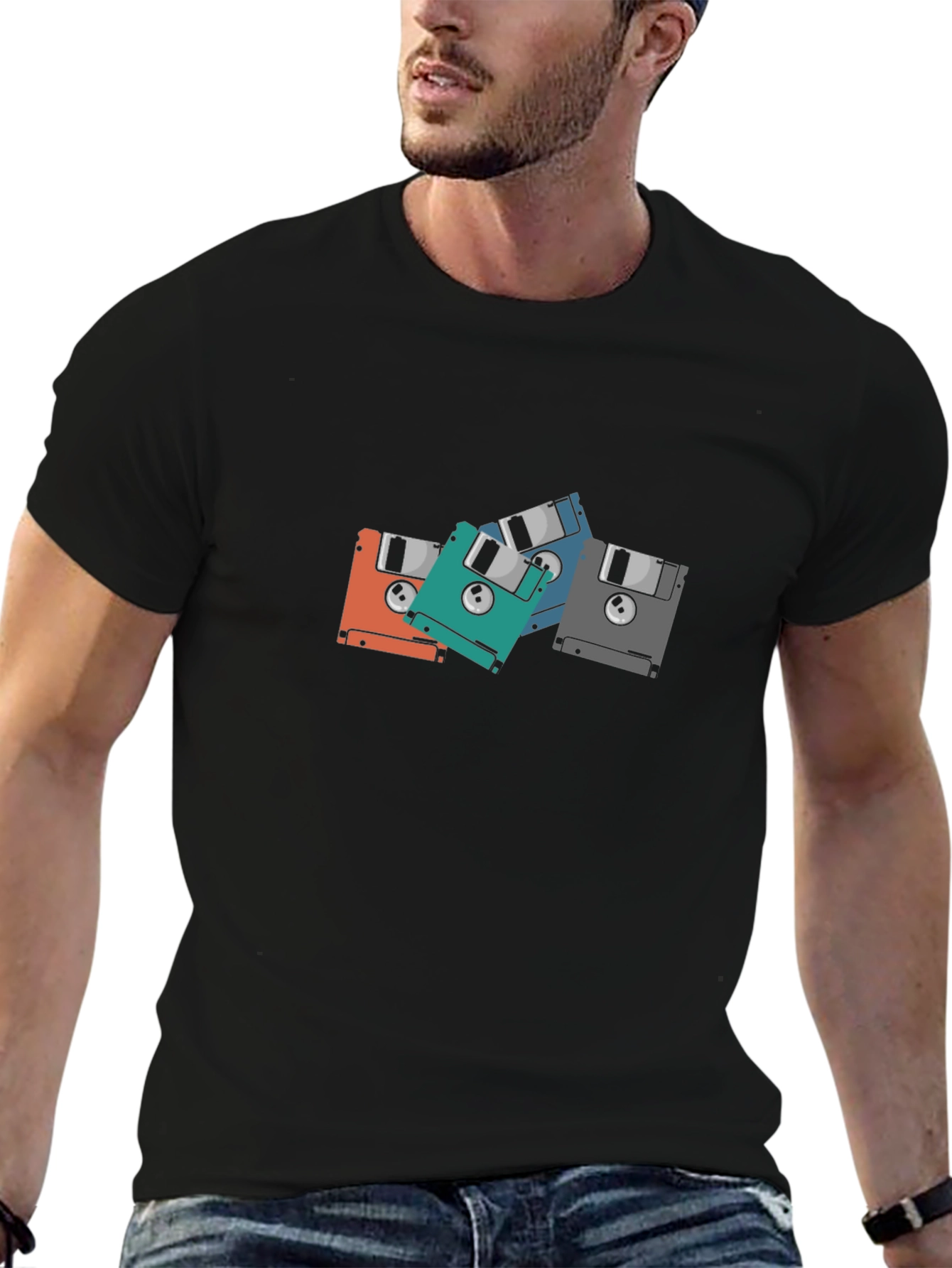 Retro Floppy Disk T-Shirt - Geek Chic Tee