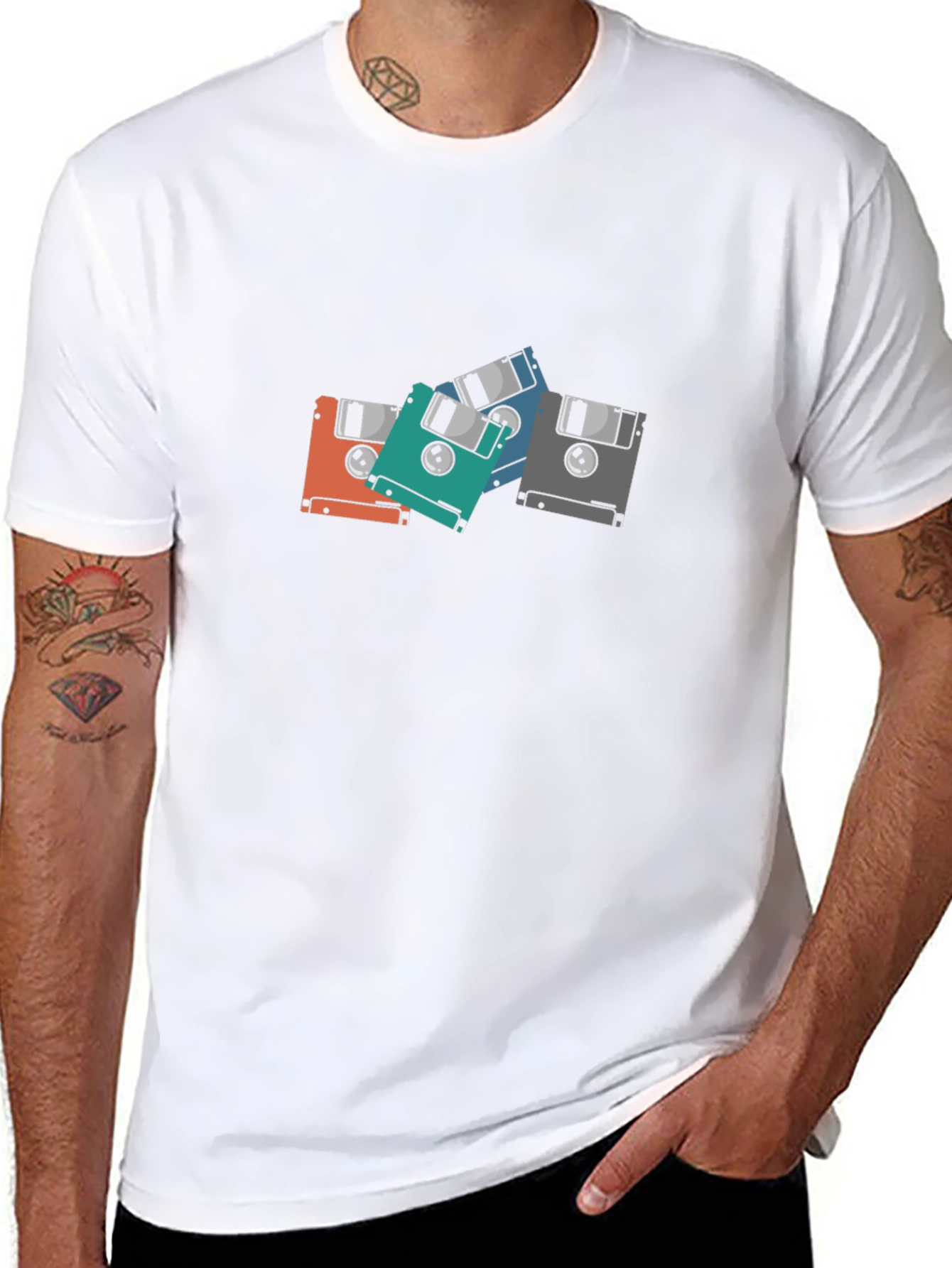 Retro Floppy Disk T-Shirt - Geek Chic Tee