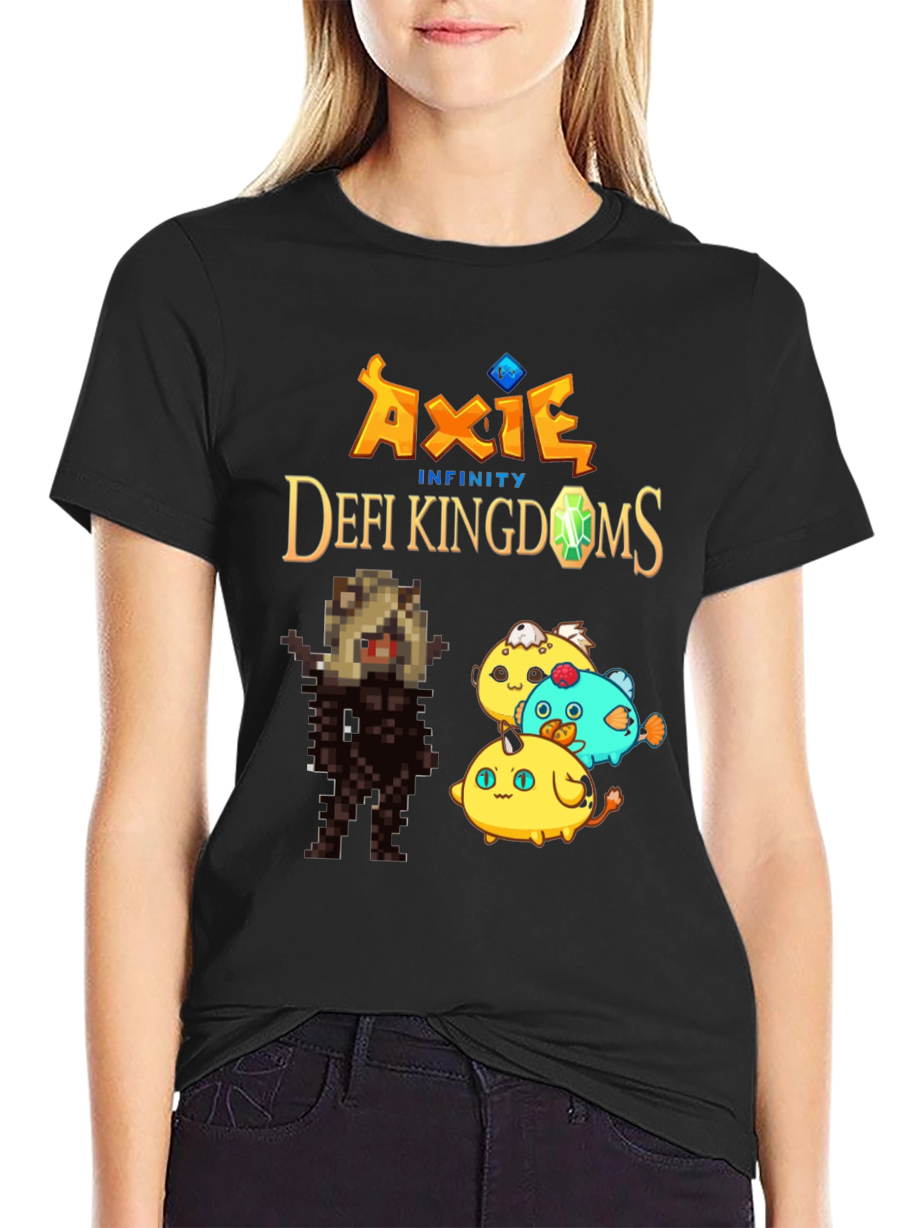 Axie Infinity & DeFi Kingdoms Black T-Shirt
