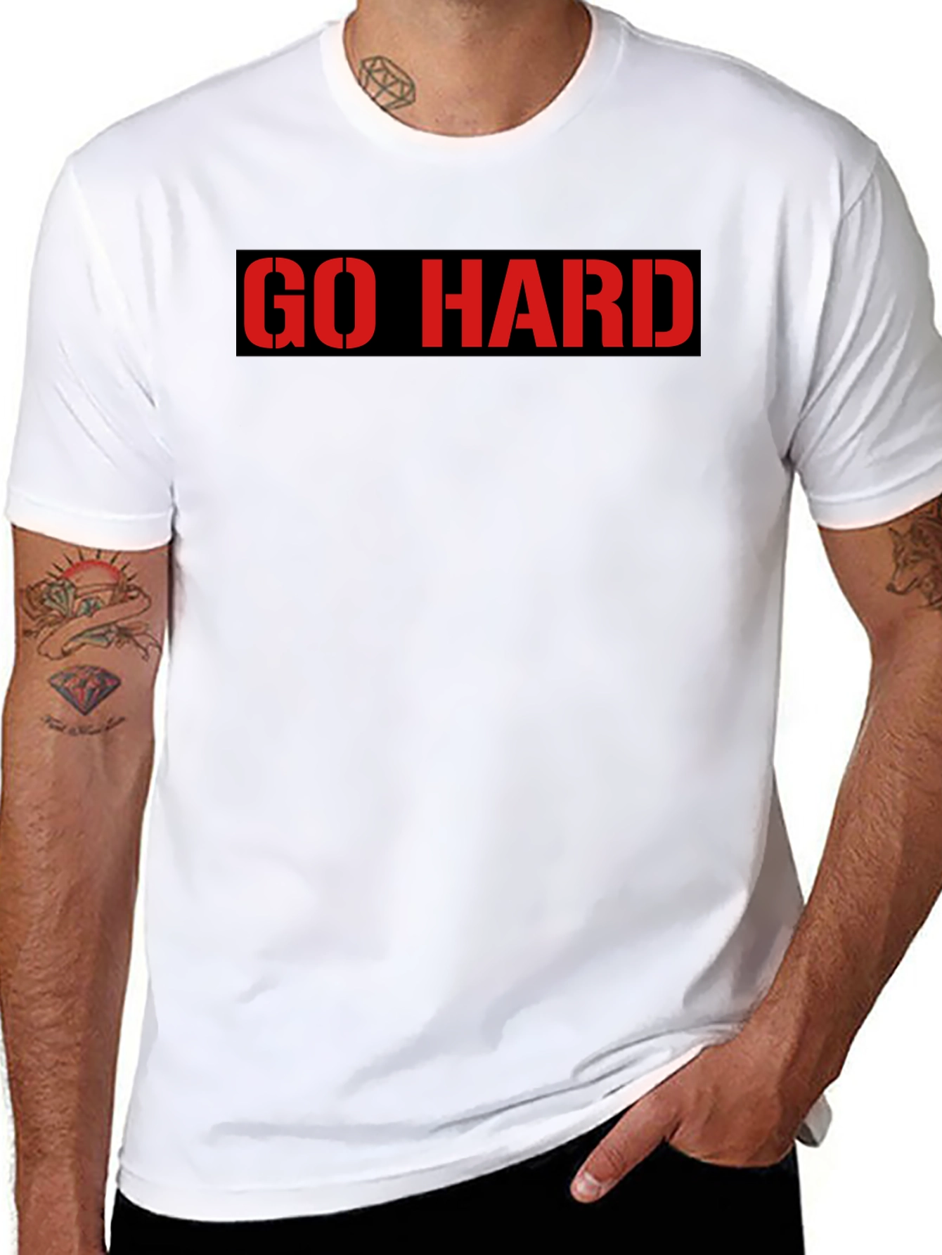 Go Hard Graphic Tee - Black